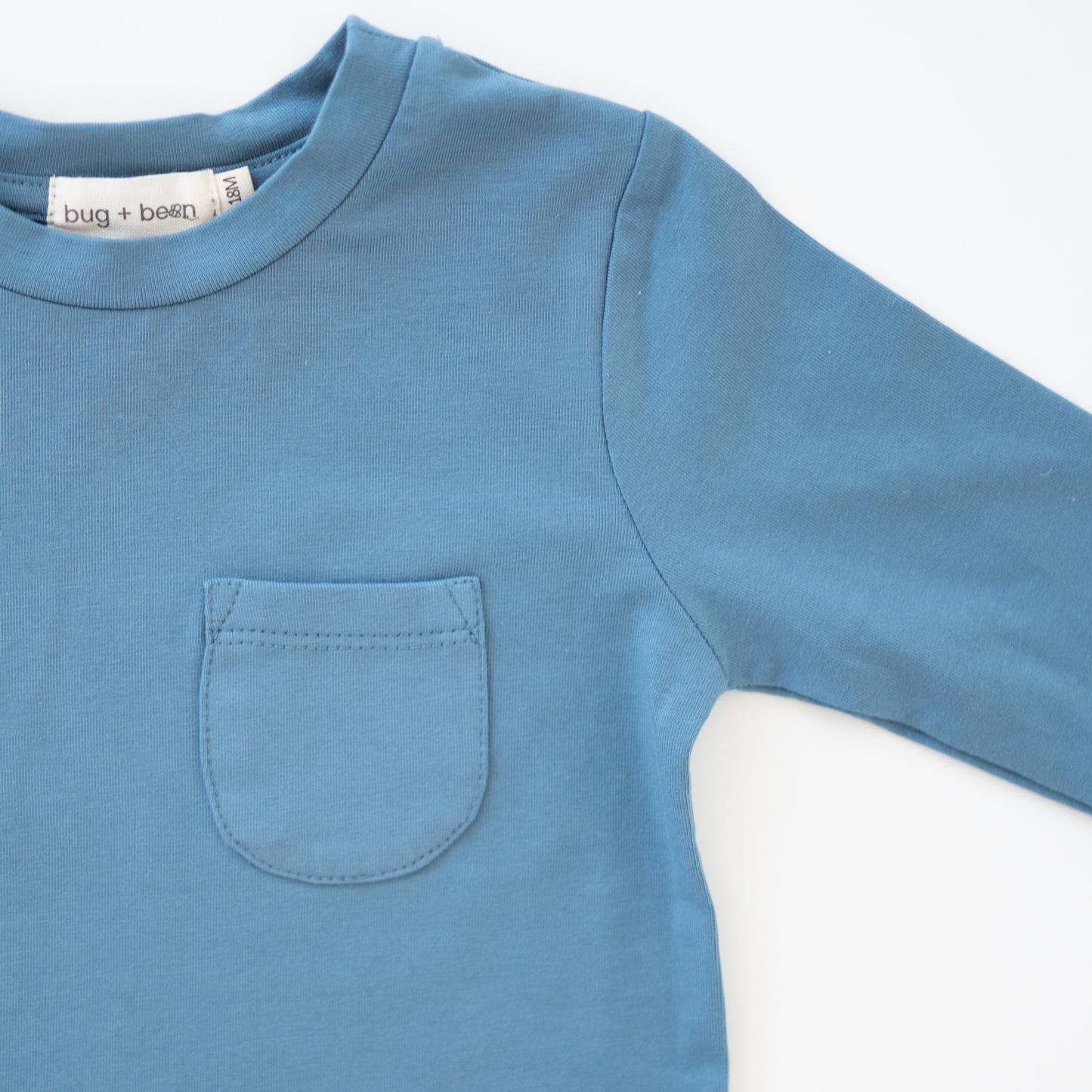bug + bean kids - Charlie Long Sleeve Jersey Tee | Dark Cobalt