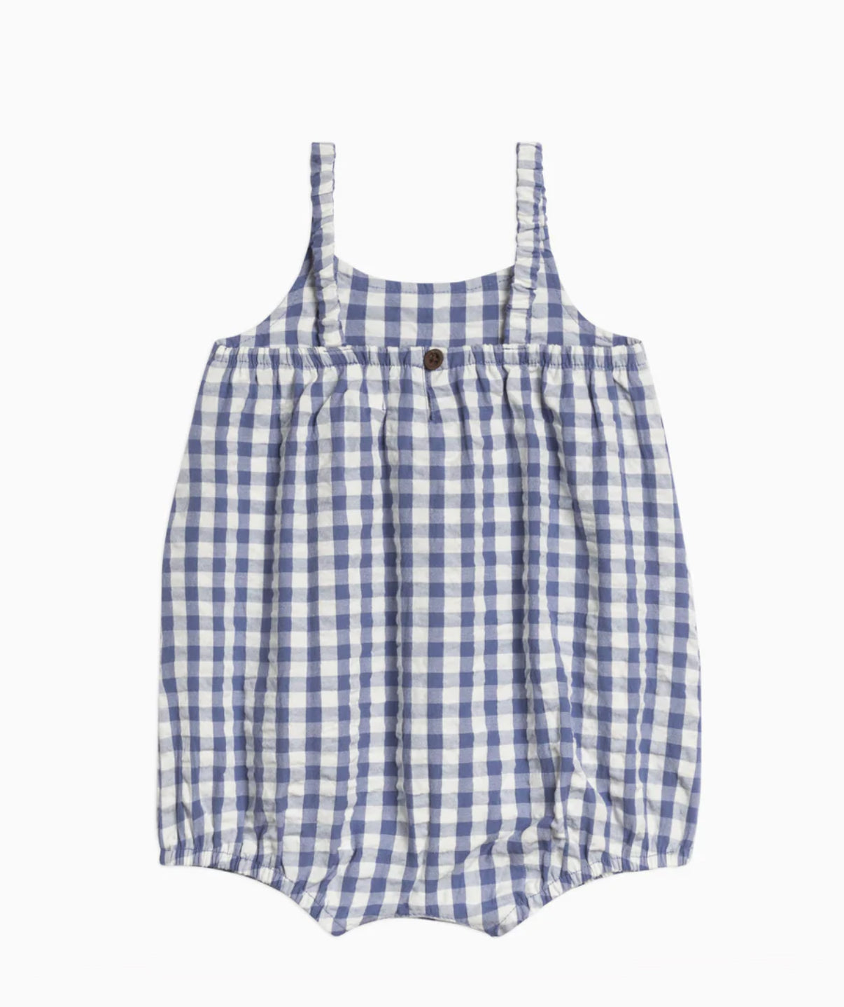 Colored Organics - Organic Caspia Seersucker Bubble Romper - Marino Gingham