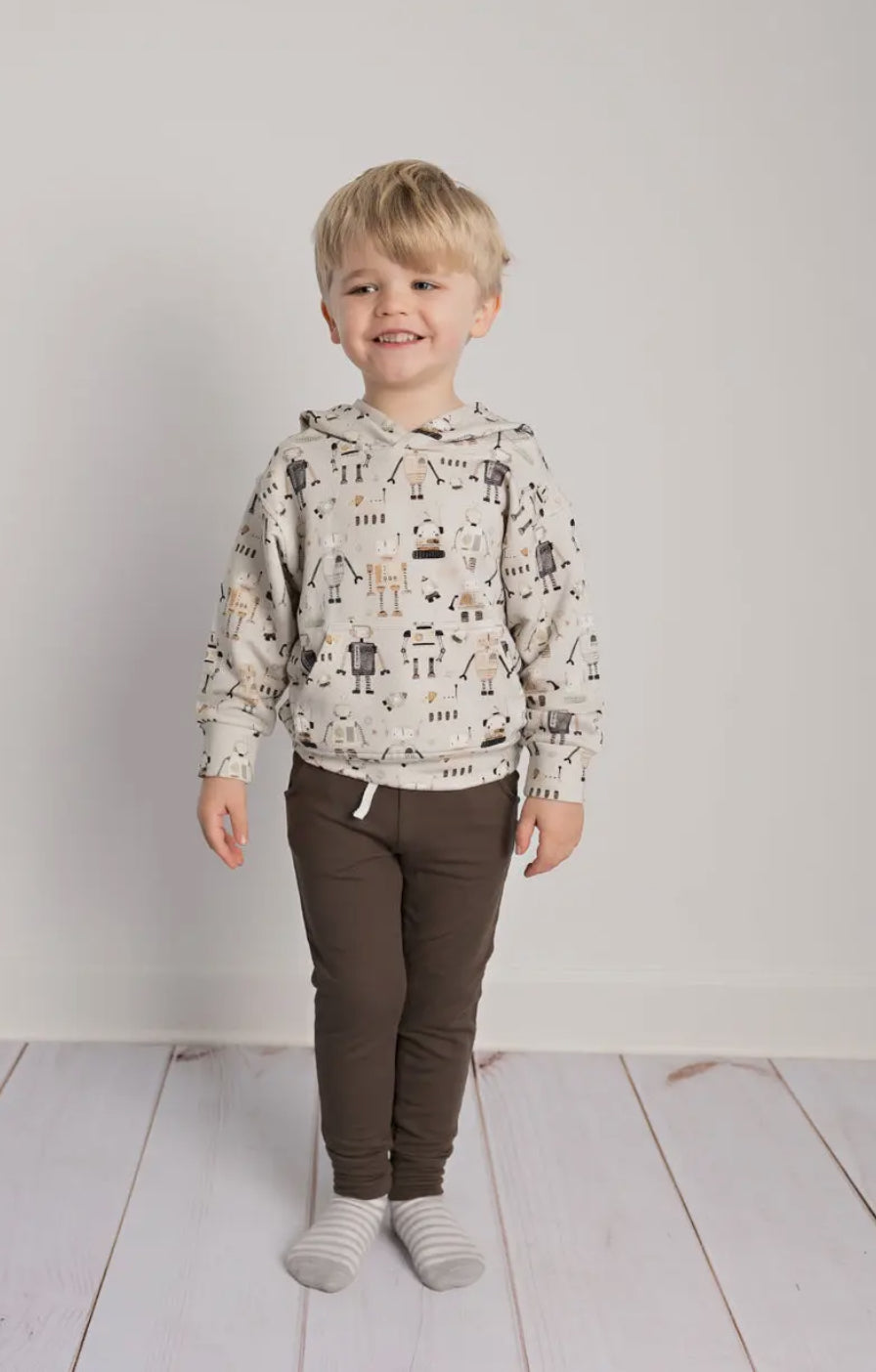 Butterscotch Baby- Kids Bamboo Robots Hoodie