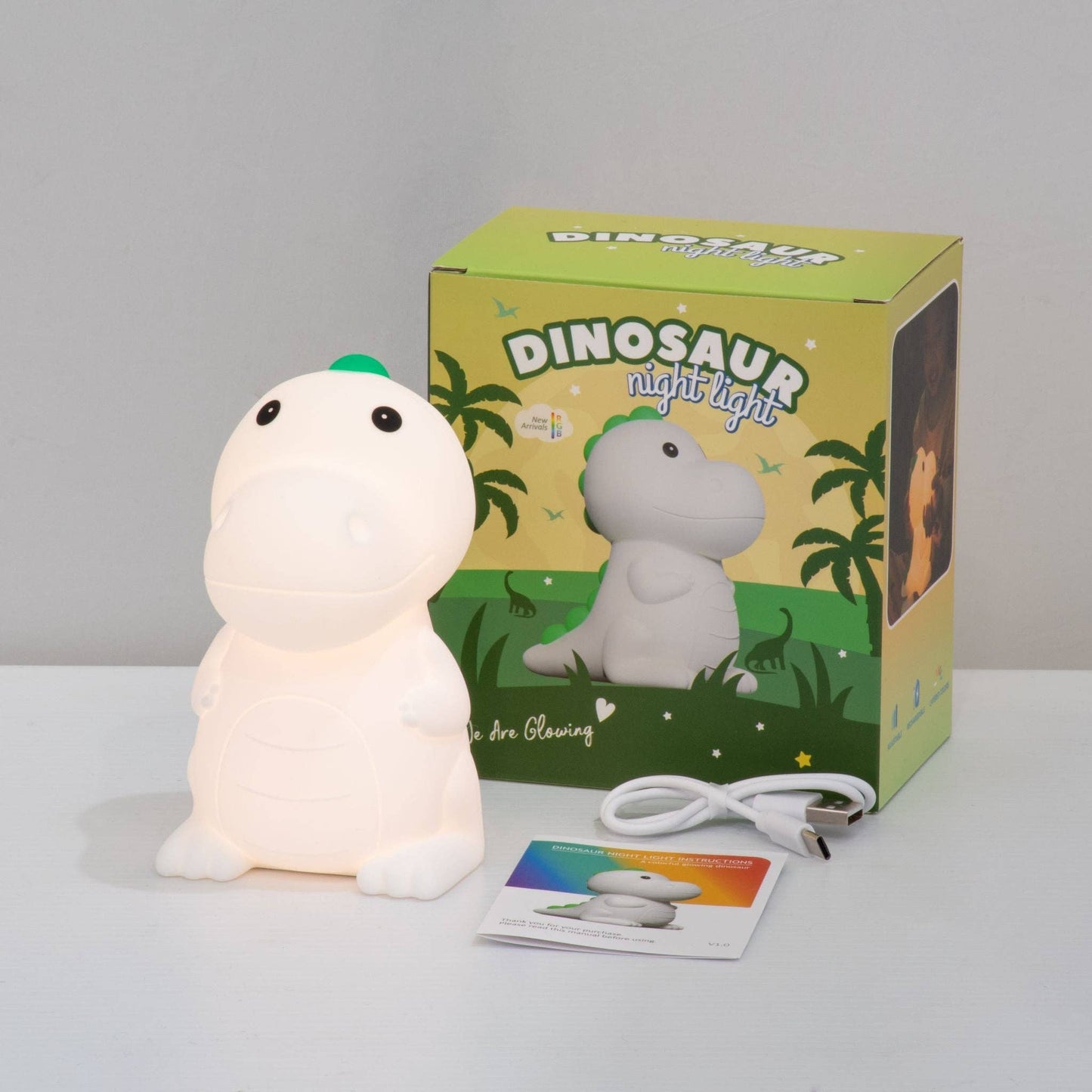 Zoe Sage - Dinosaur LED Night Light USB Rechargeable Animal Touch Control Lamp