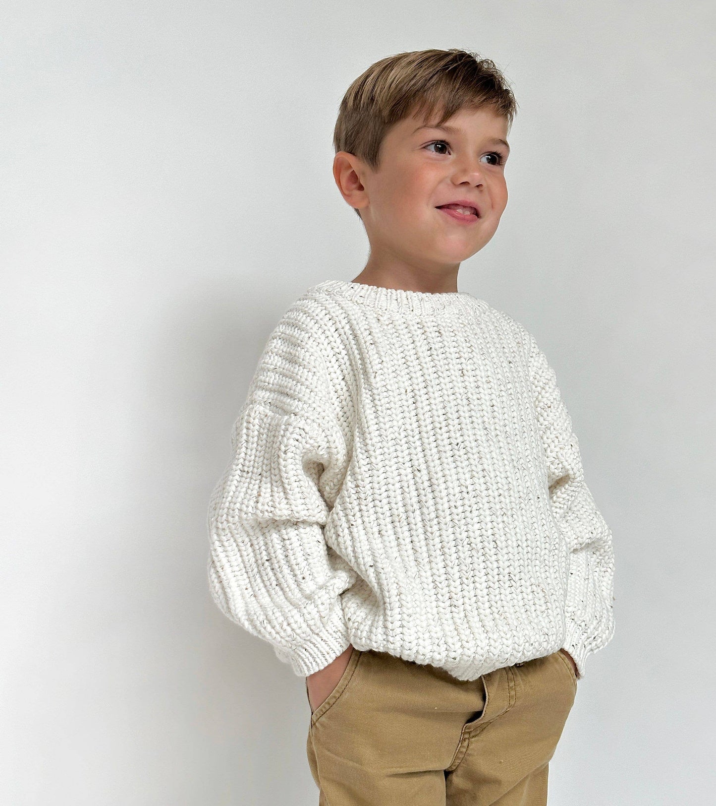 OLIVE & CRADLE - Baby Chunky Knit Braided Sweater