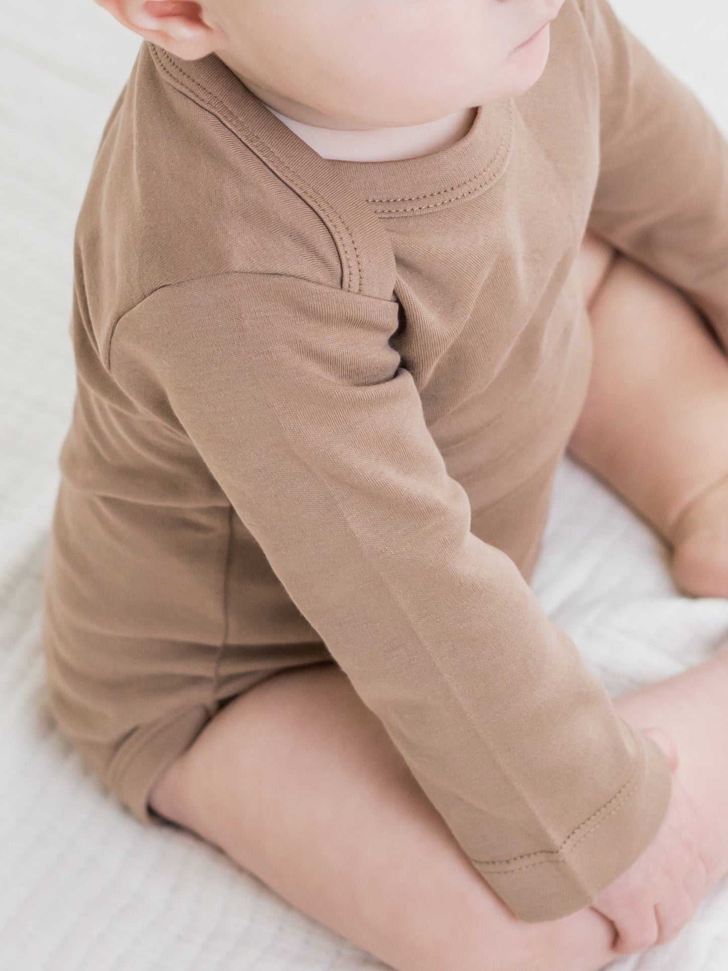 Colored Organics - Organic Baby Long Sleeve Classic Bodysuit - Truffle