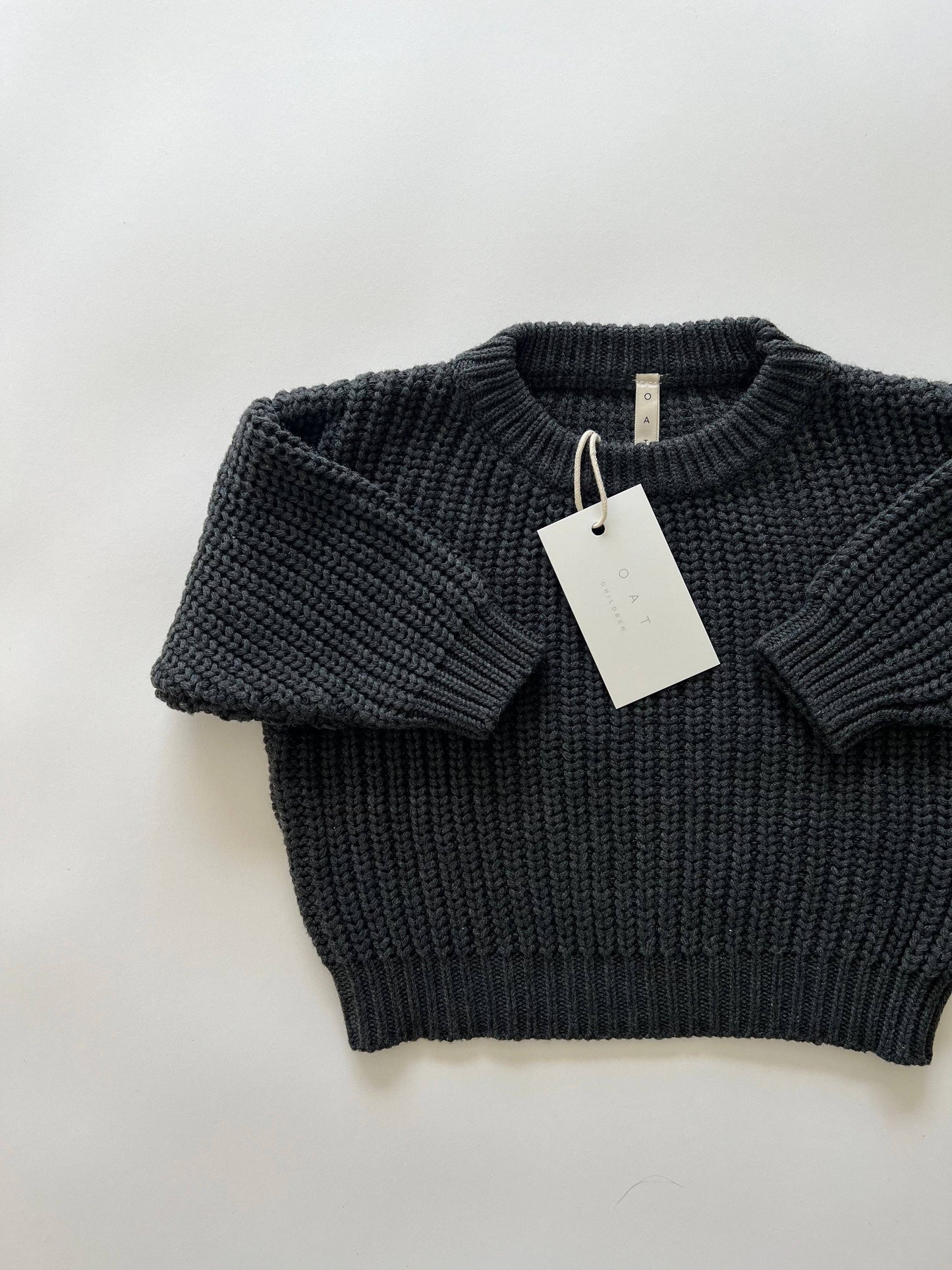 Oat Children - ‘Obsidian’ Chunky Knit Sweater