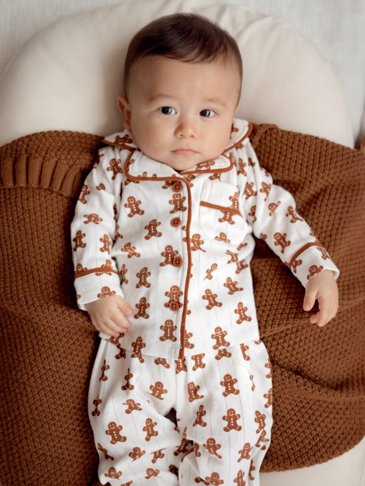 SIIX Collection - Gingerbread / Organic Pointelle Lounge Set
