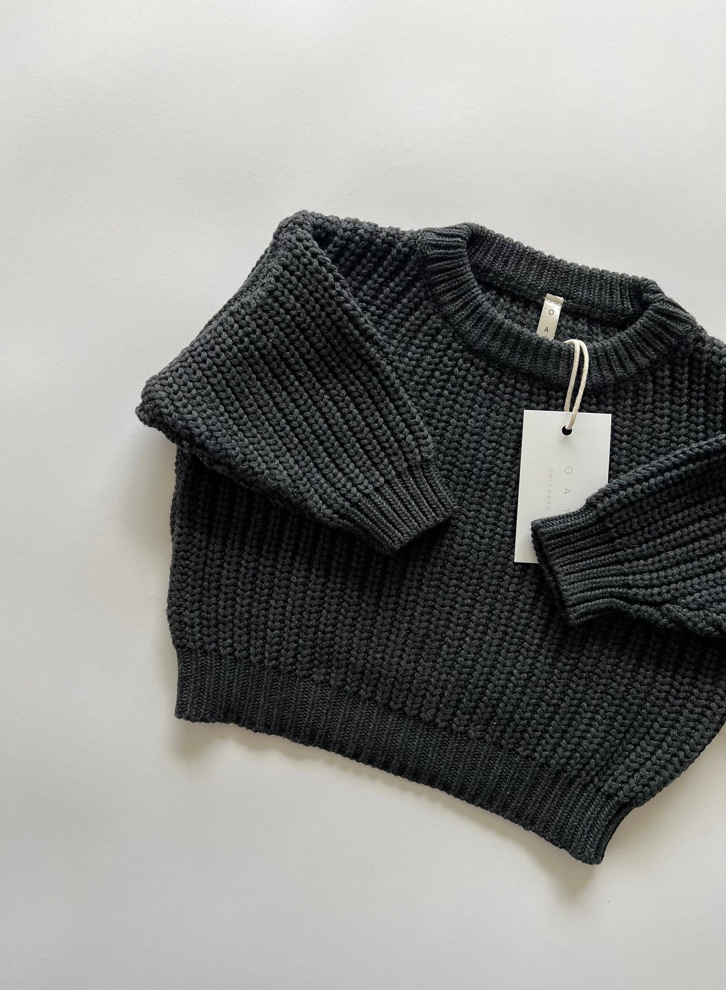 Oat Children - ‘Obsidian’ Chunky Knit Sweater