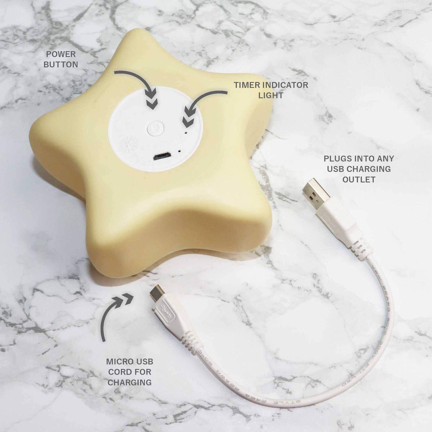 Ever After Baby - Little Star Nightlight Rechargeable Bedtime timer lite