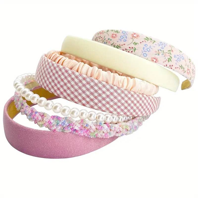 Kate Tuesday Jewelry - Pink Headband Set of 7