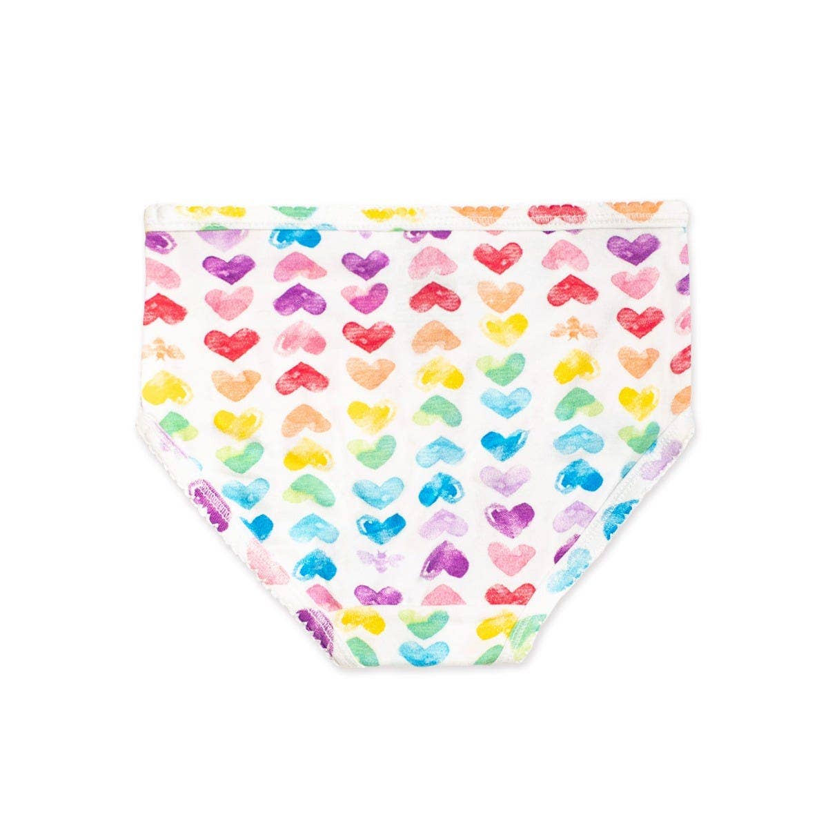 Burt's Bees Baby - Girls Set of 5 Puppy Party & Rainbow Hearts Underwear