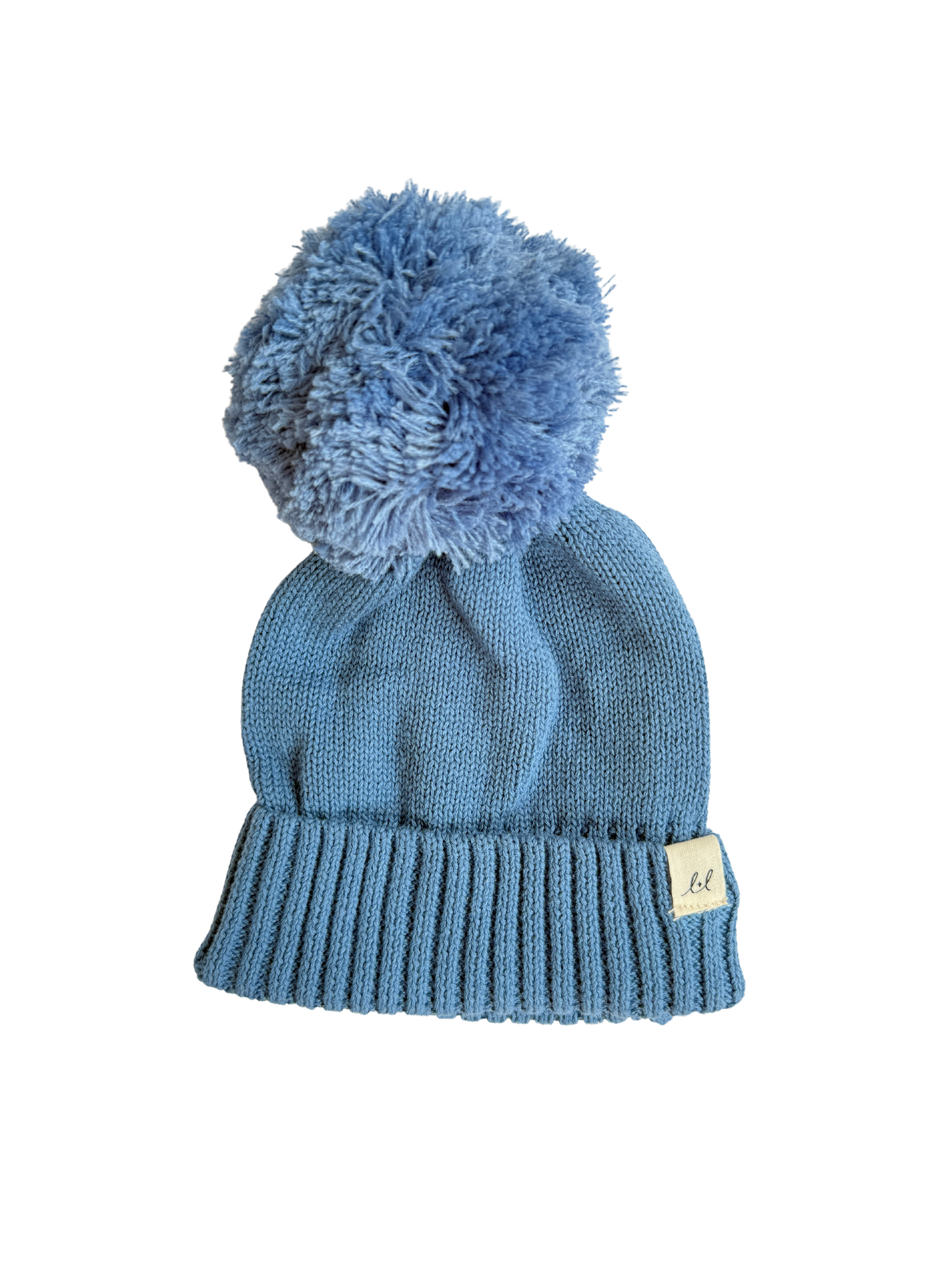 Luna + Luca - Luna + Luca Pom Beanie - Denim Blue