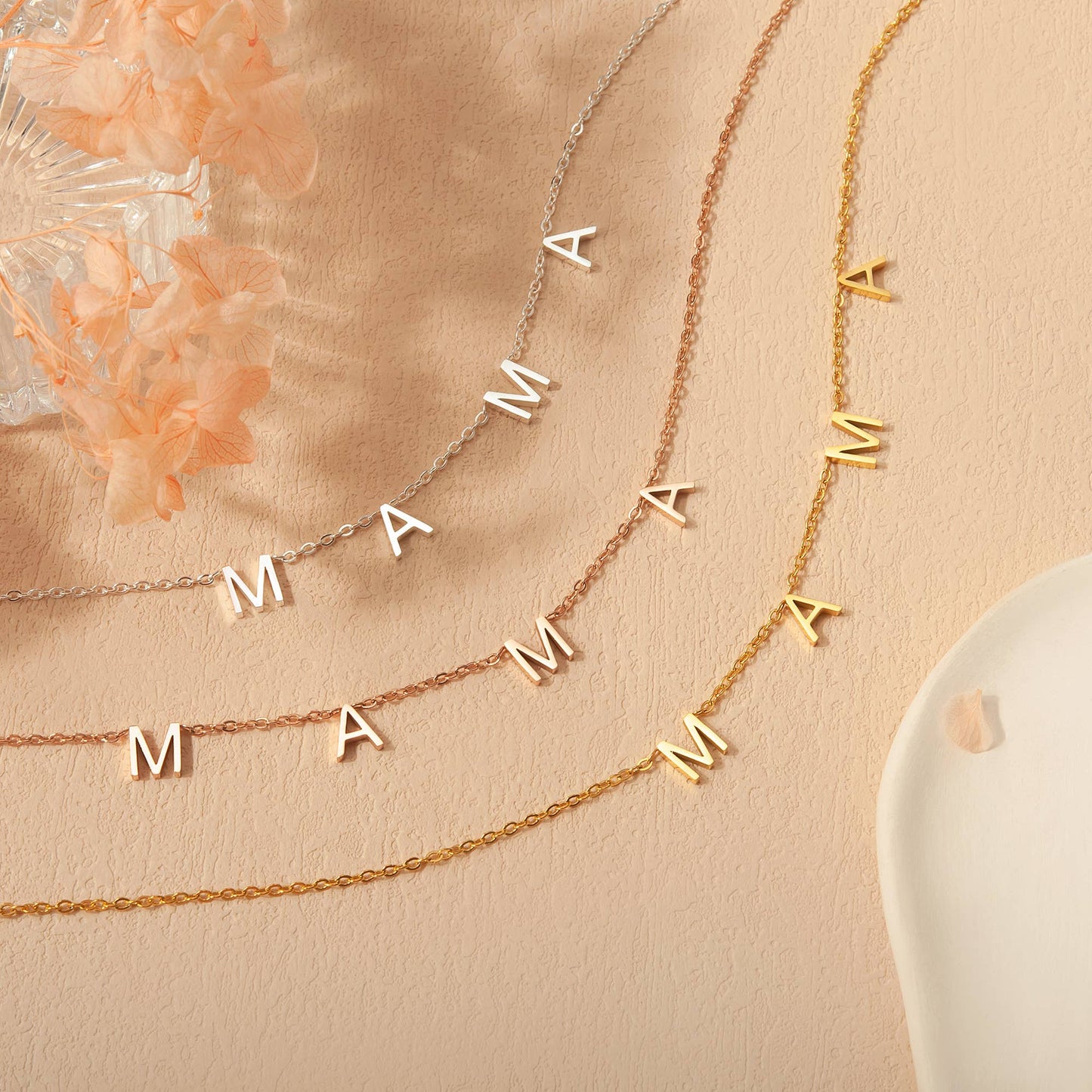 Anavia - Mama Letter Necklace Gift for Mom Jewelry