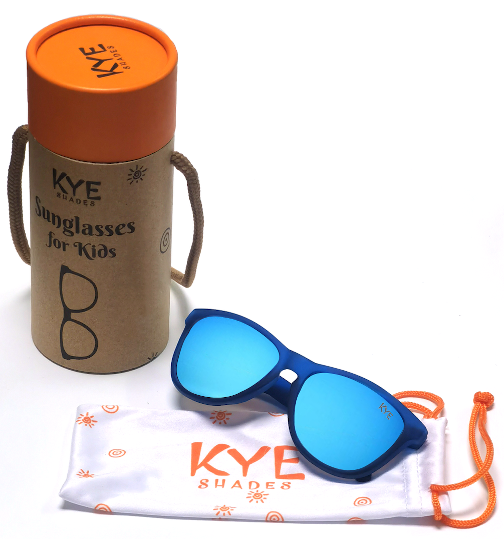 Kye Shades - Kids Polarized Sunglasses | Blue Frog - Fits Ages 3-7