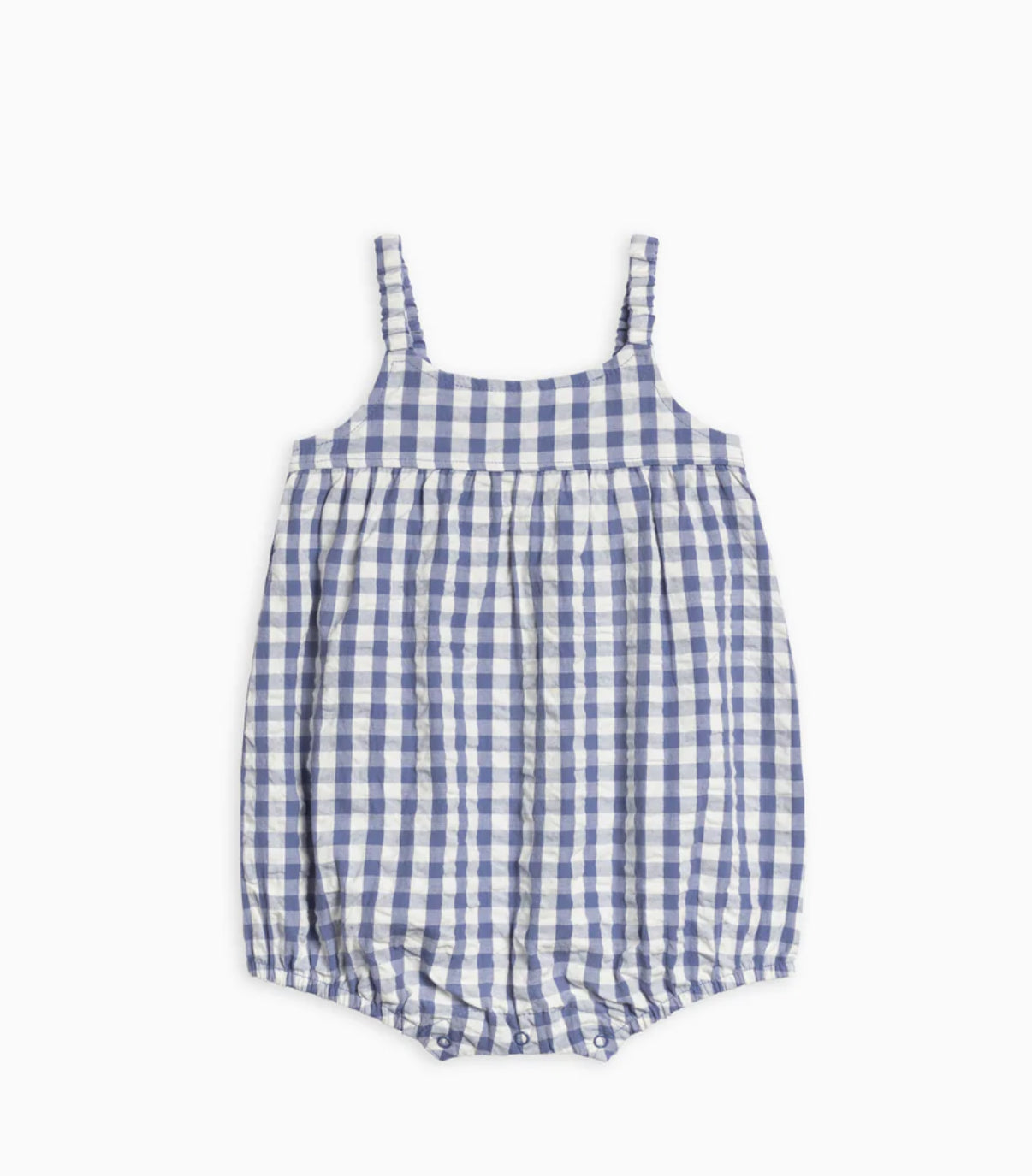 Colored Organics - Organic Caspia Seersucker Bubble Romper - Marino Gingham