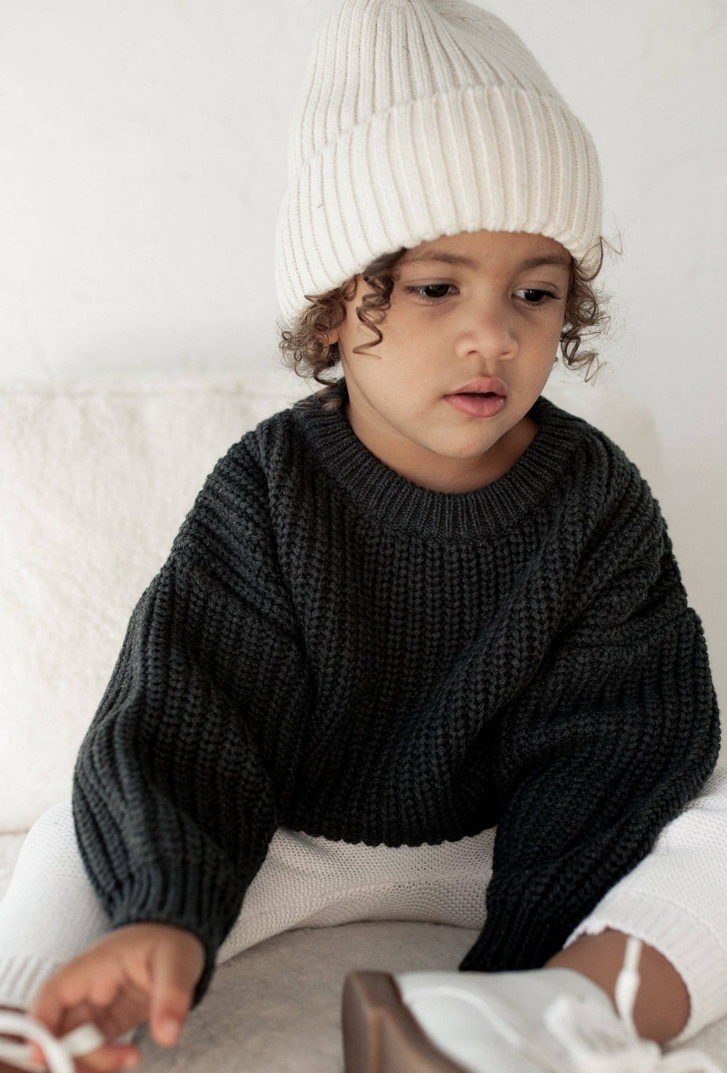 Oat Children - ‘Obsidian’ Chunky Knit Sweater