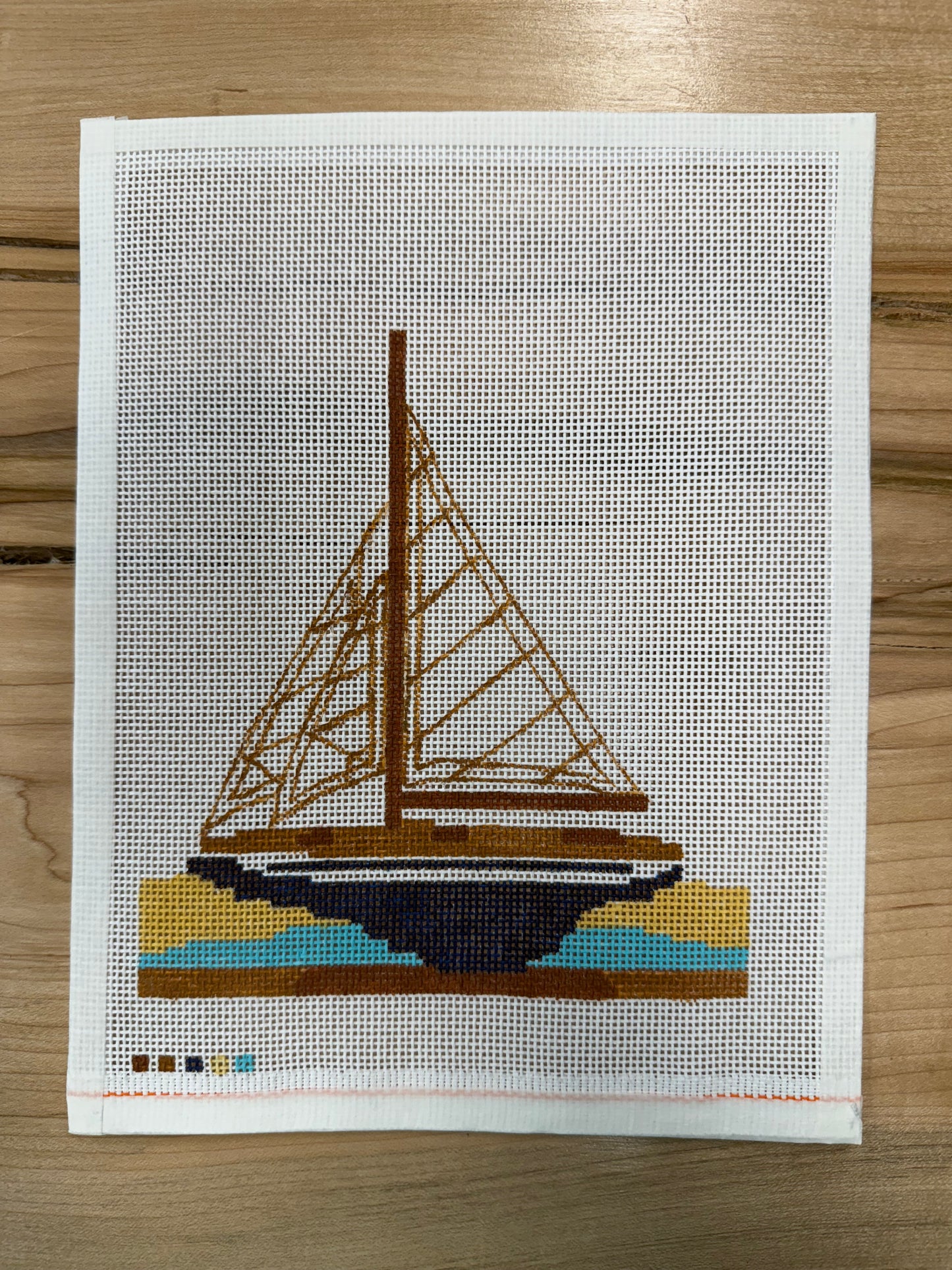 Marie Claire Custom Hand-Painted Needlepoint Canvas Kit - MV Ship