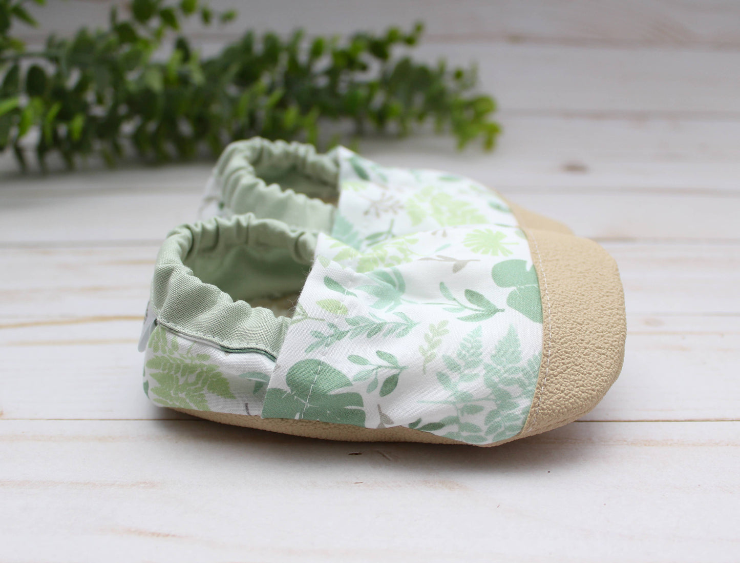 Scooter Booties - Green Botanical Baby Shoes: 3 Toddler