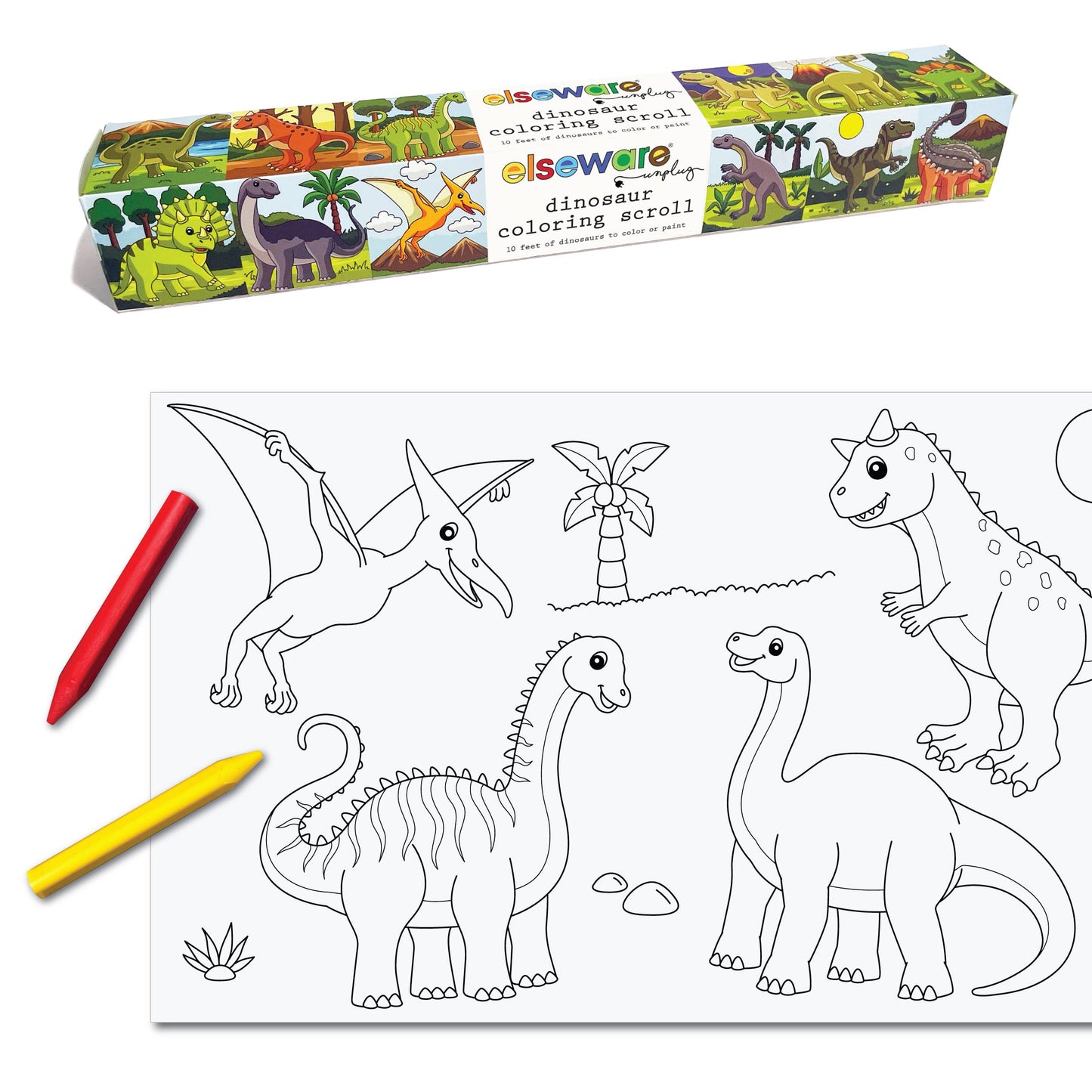 eco-kids / elseware unplug - 10ft Coloring scroll dinosaur