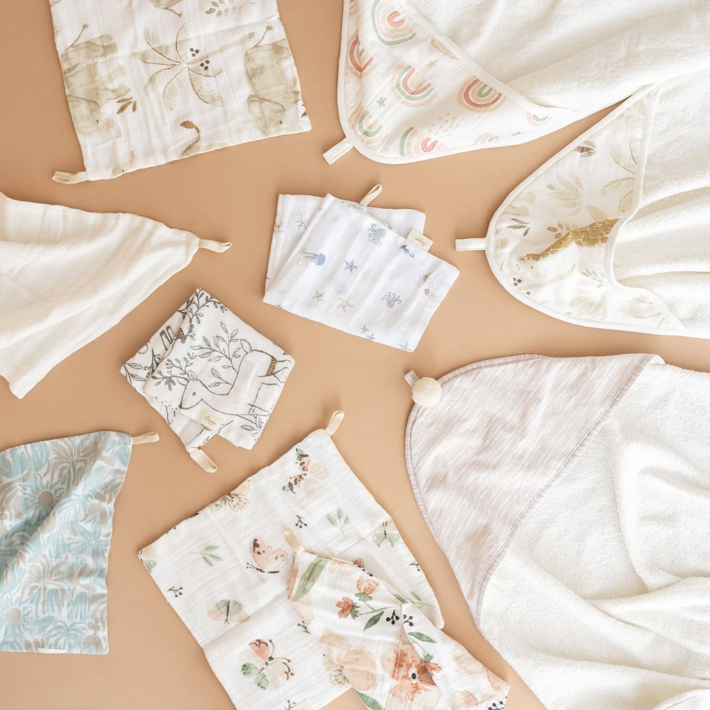 Crane Baby - Ezra 5-pc. Wash Cloth Set (Woodland Animal)