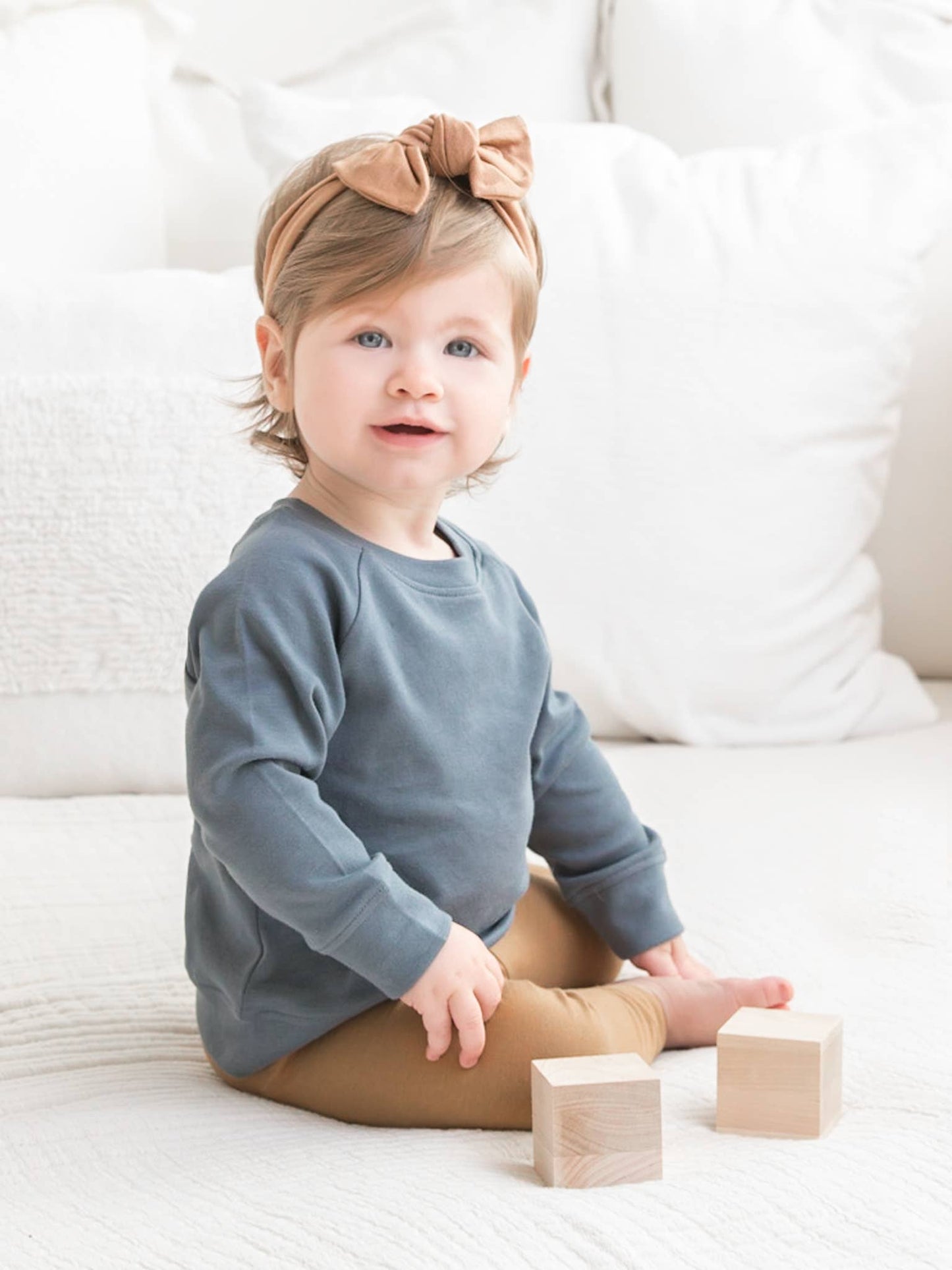 Colored Organics - Organic Baby and Kids Portland Pullover - Harbor