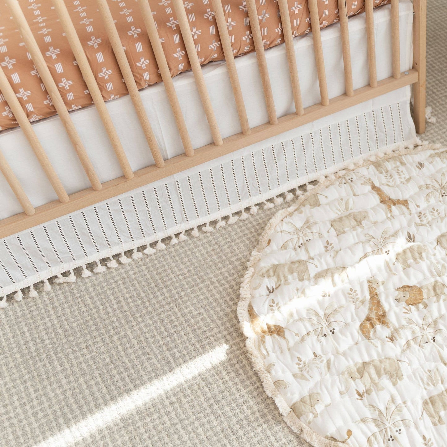 Crane Baby - Off-White Boho Bed Skirt