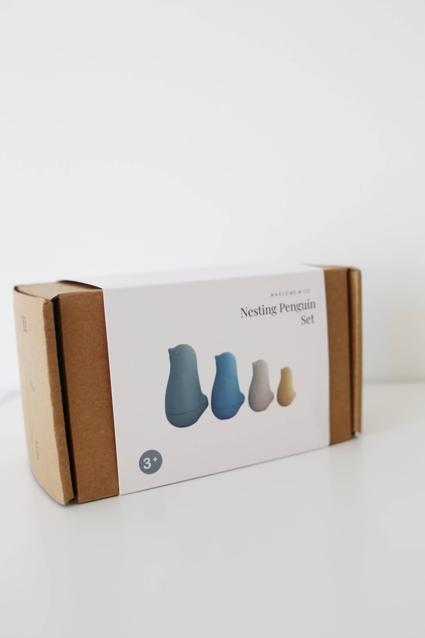 Marlowe & Co - Sea Blue Multi Mix Silicone Nesting Penguin Set of 4