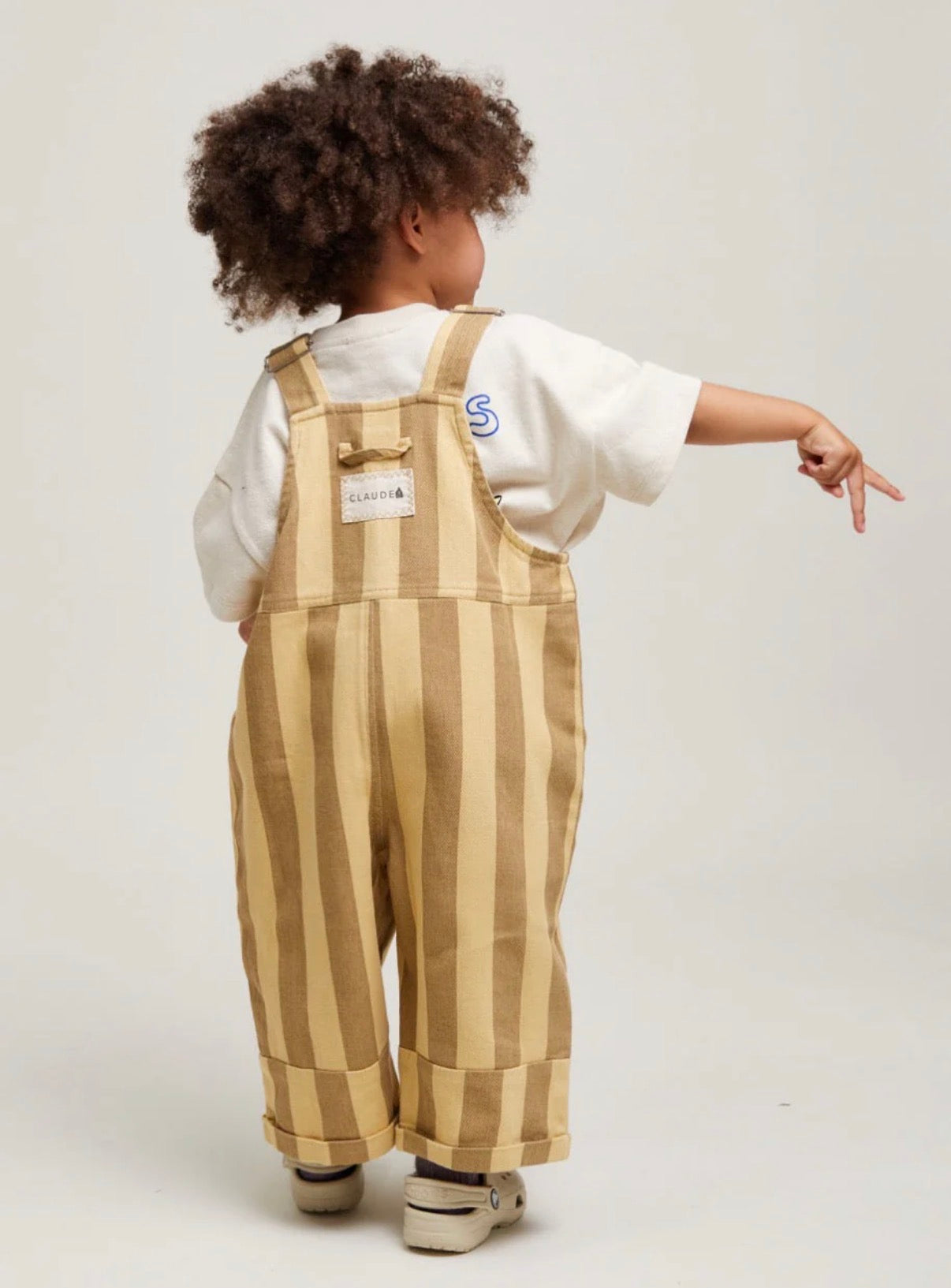 Claude & Co - Blythe Banoffee Stripe Dungaree