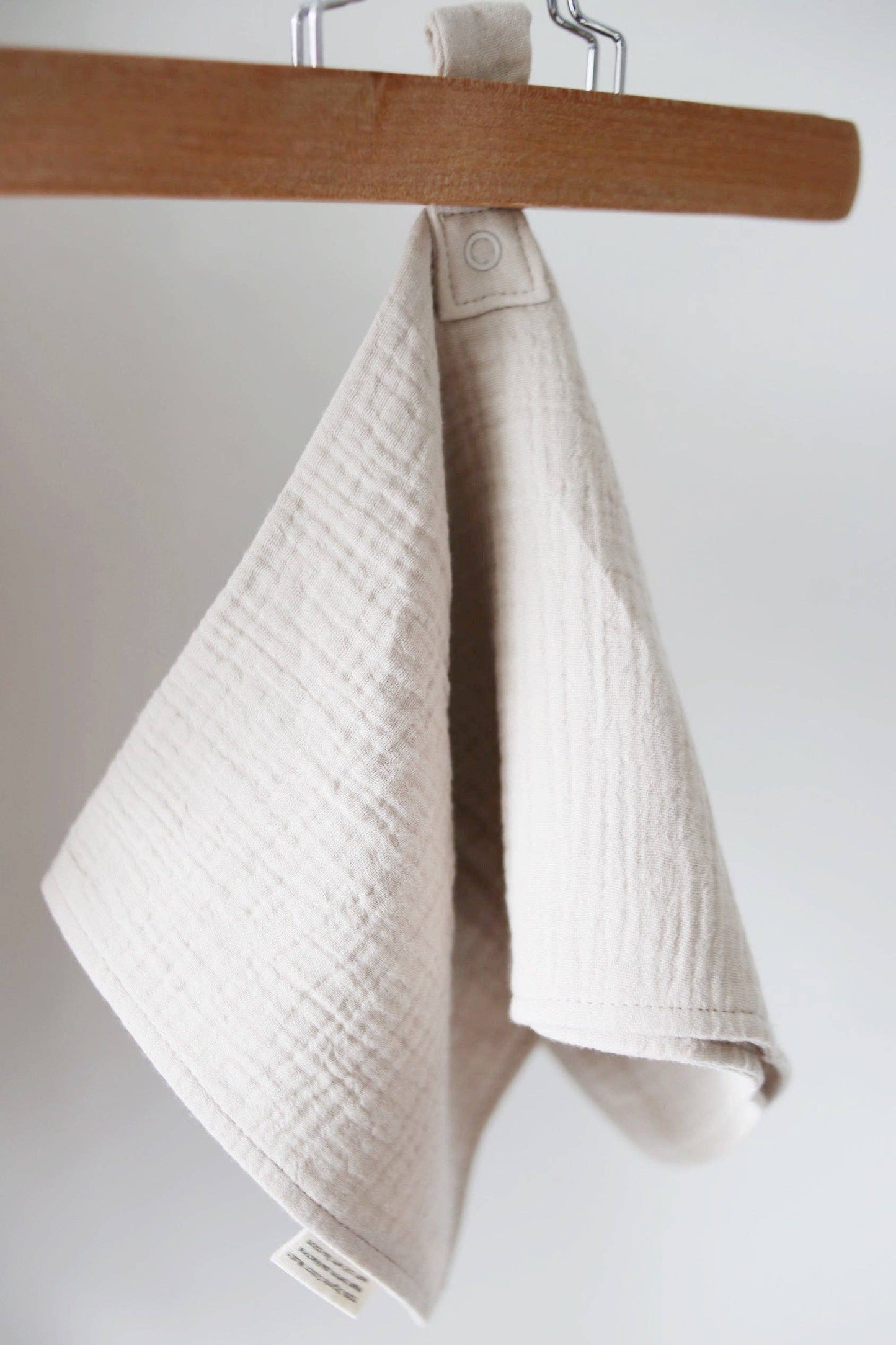 Marlowe & Co - Natural Sand Organic Cotton Muslin Lovey Blanket