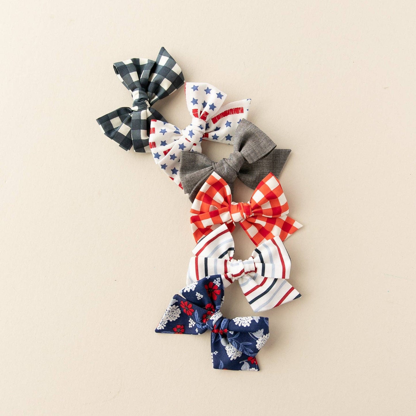 Modern Piggy - Chambray | Oversized Hand-tied Bow