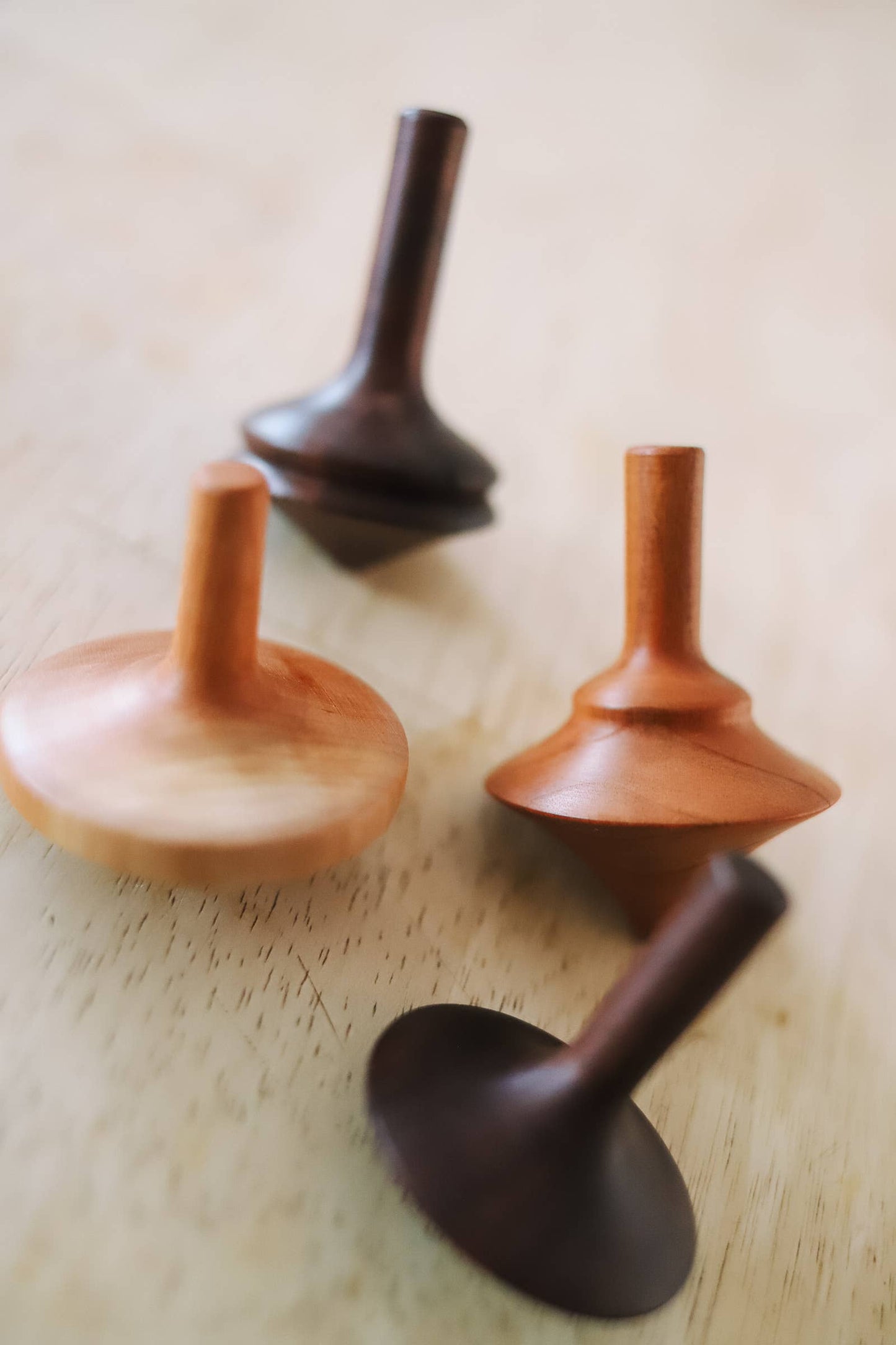 Make It Slow | Modern Woodworking the Old Fashioned Way - Toy Hardwood Top Spinner | Classic Game Stocking Stuffer
