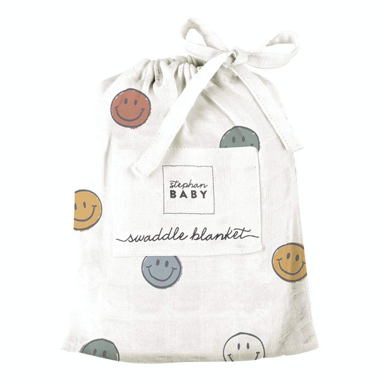 Stephan Baby by Creative Brands - Swaddle Blanket - Smiley Faces