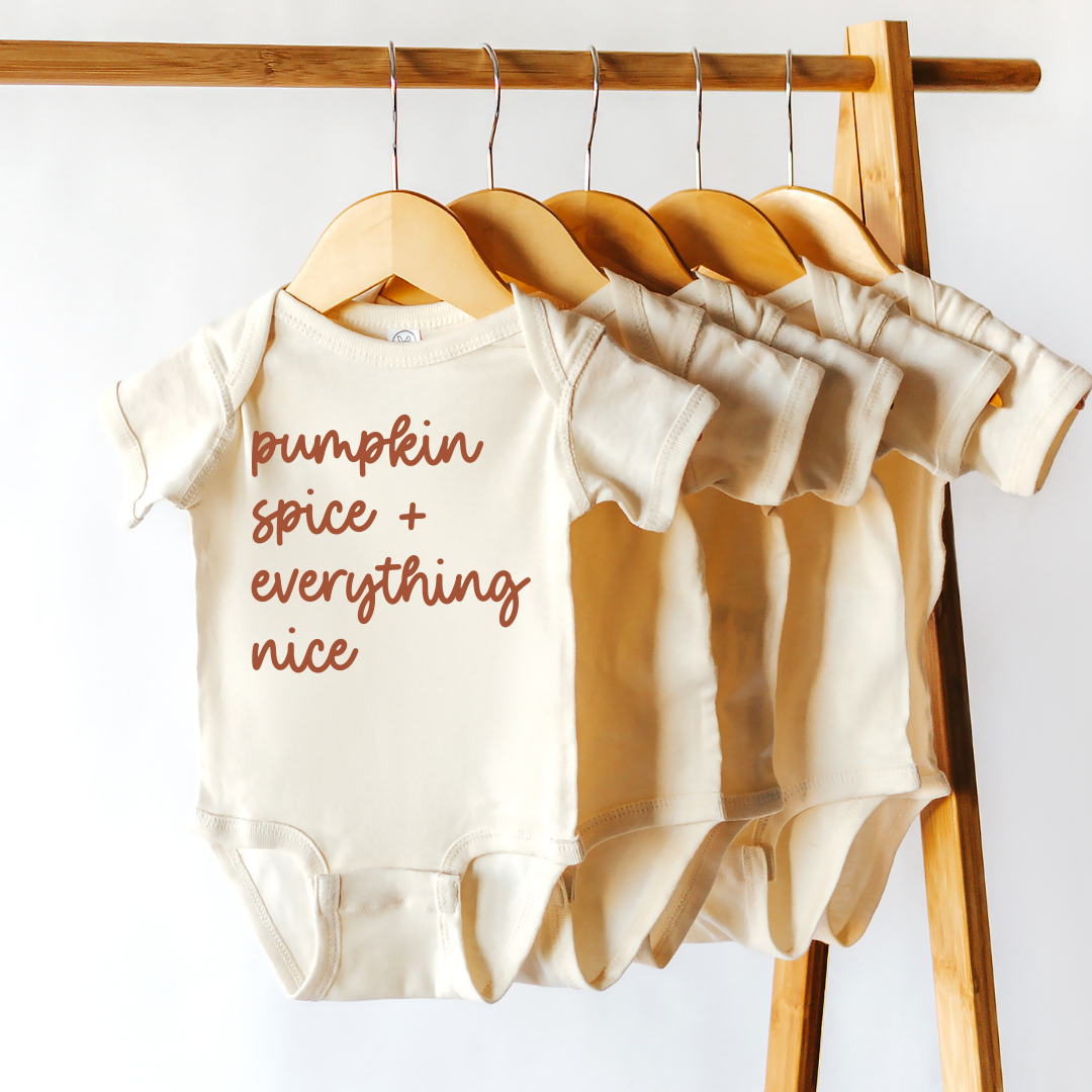 Wildflowers + Cotton - Pumpkin Spice & Everything Nice | 100% Cotton Baby Bodysuit or Tee