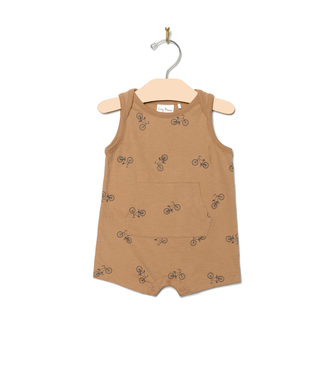 City Mouse Studio- Tank Kangaroo Pocket Combed Jersey- Bikes