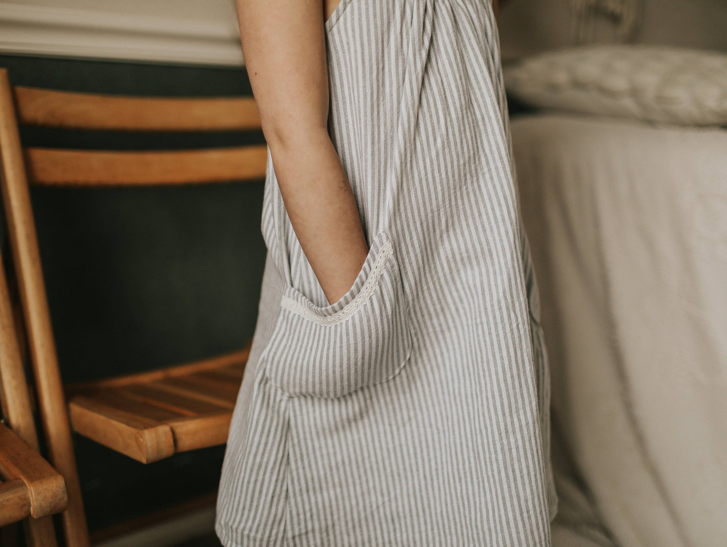 Tate & Adele - Yoke Dress with pockets