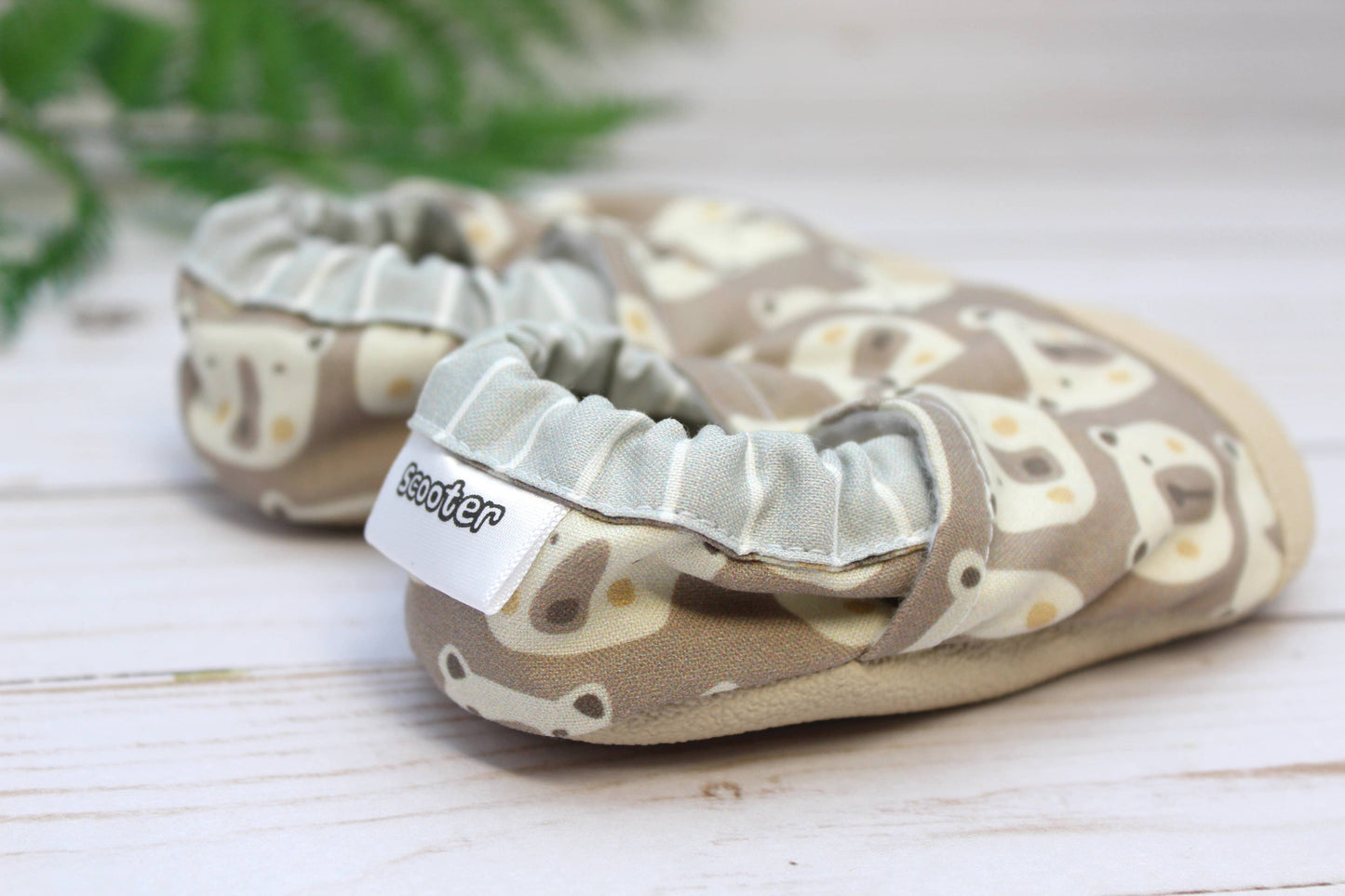 Scooter Booties - Beary Happy Baby Shoes 6-12m
