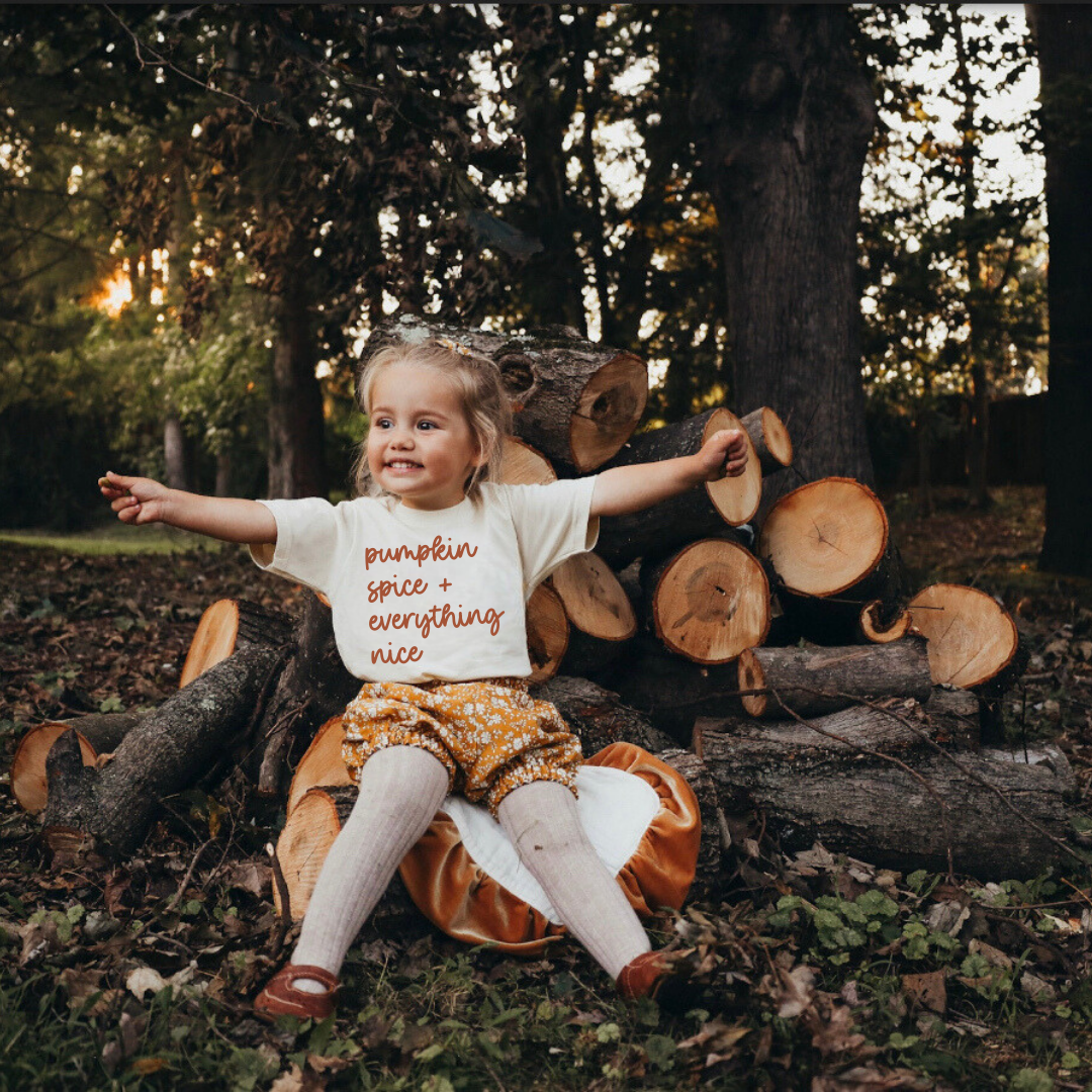 Wildflowers + Cotton - Pumpkin Spice & Everything Nice | 100% Cotton Baby Bodysuit or Tee