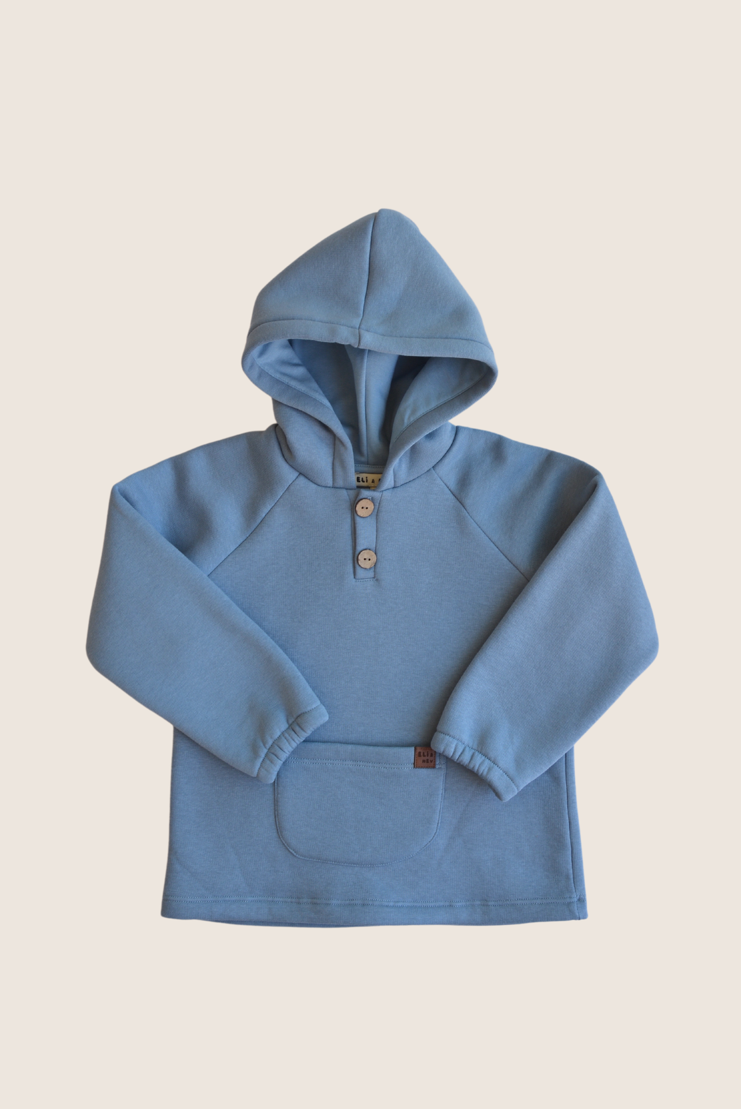 Eli & Nev - Baby / Kids Raglan Sleeve Blue Hoodie OEKO-TEX