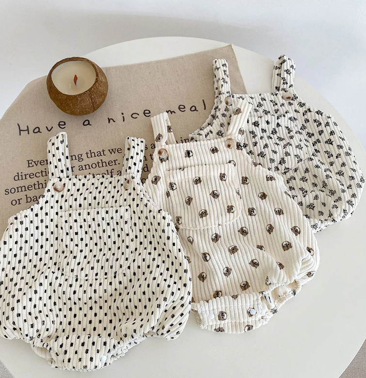 Annie & Charles - Annie & Charles® LOU bodysuit with bib: White/dots