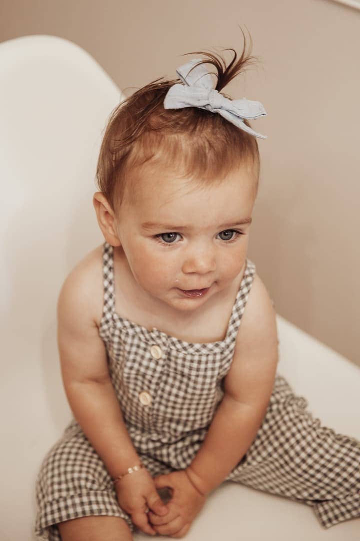 OLIVE & CRADLE - Atticus Gingham Cotton Romper
