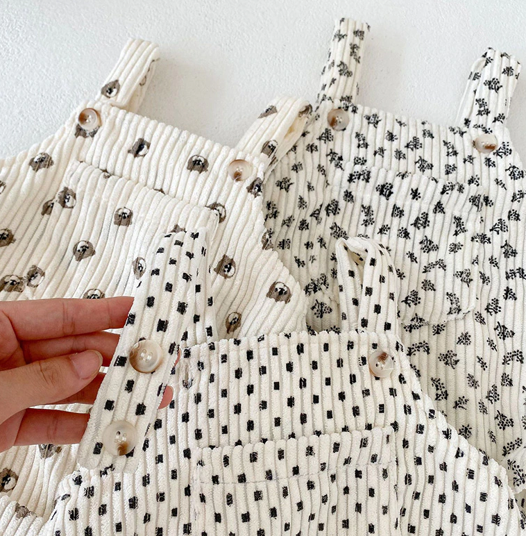 Annie & Charles - Annie & Charles® LOU bodysuit with bib: White/dots