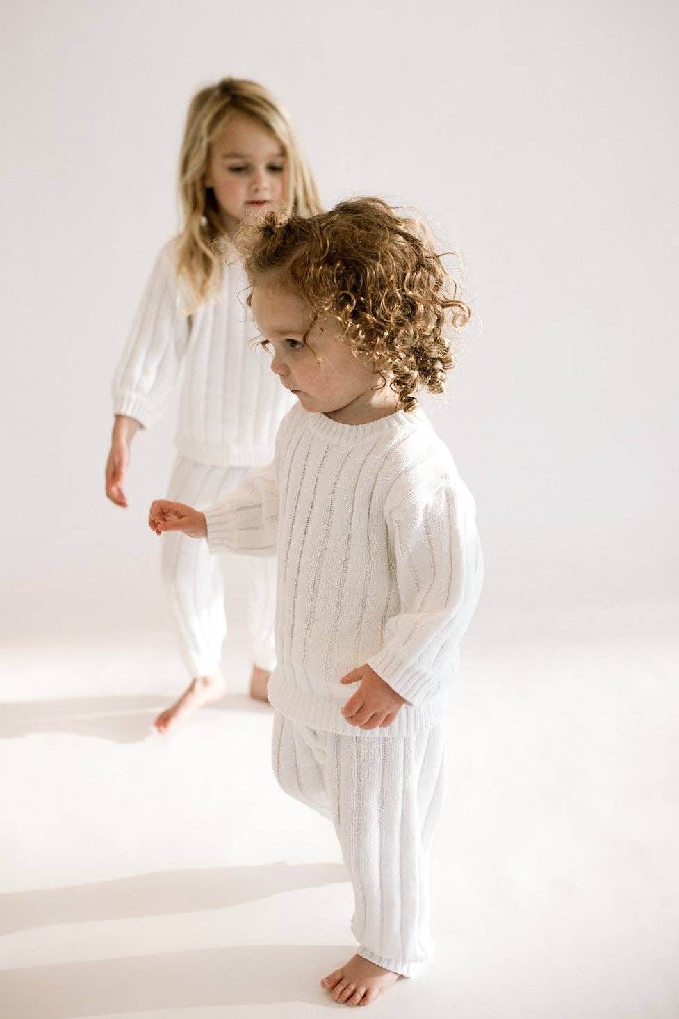 Oat Children - Children’s Wide Ribbed Knit Sweater ‘Dove’