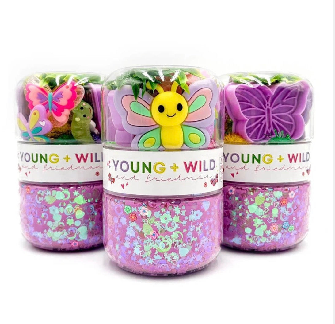 Young + Wild & Friedman - Grab & Go Dough Jar - Butterfly