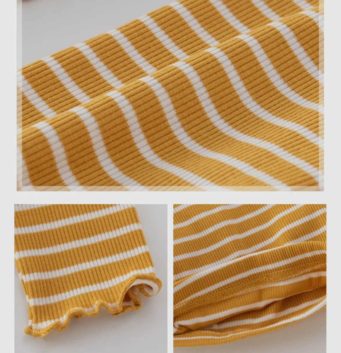 Annie & Charles: Legging- Yellow Stripes