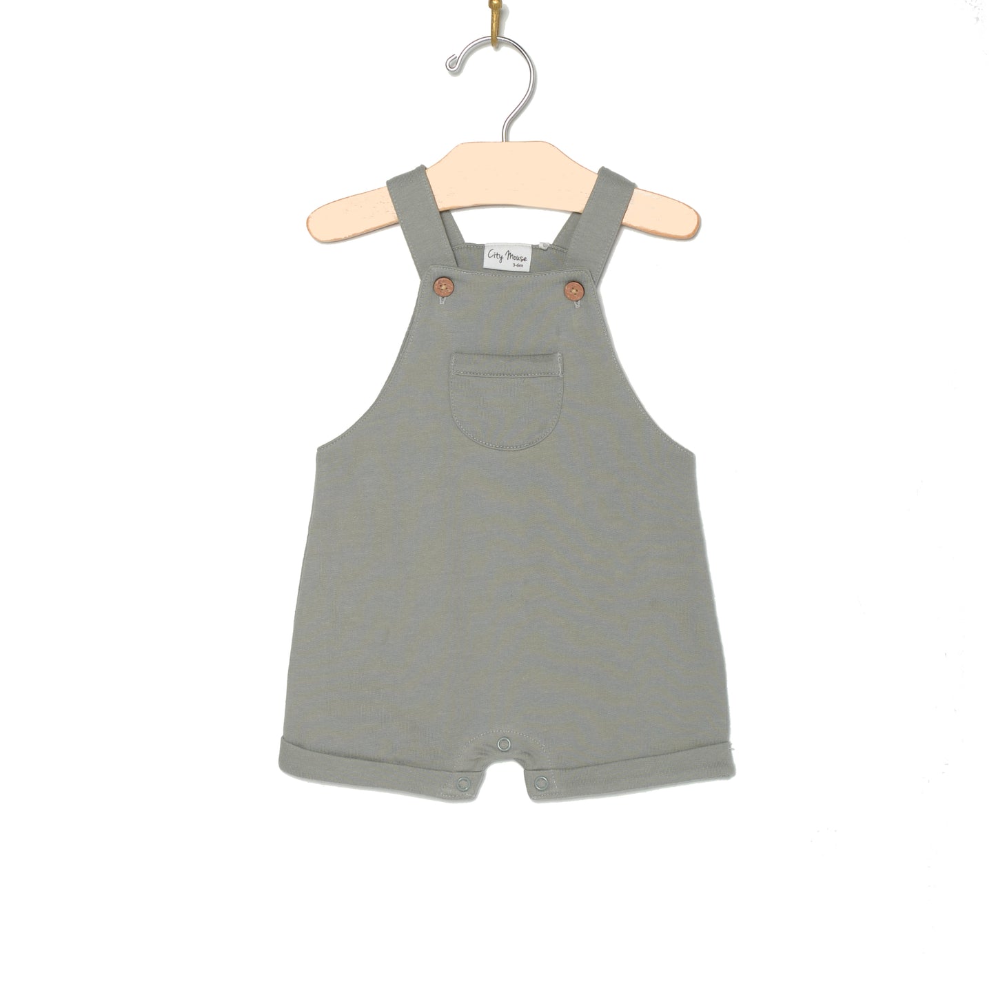 City Mouse Studio- Shortie Overalls Light Sweat- Steel