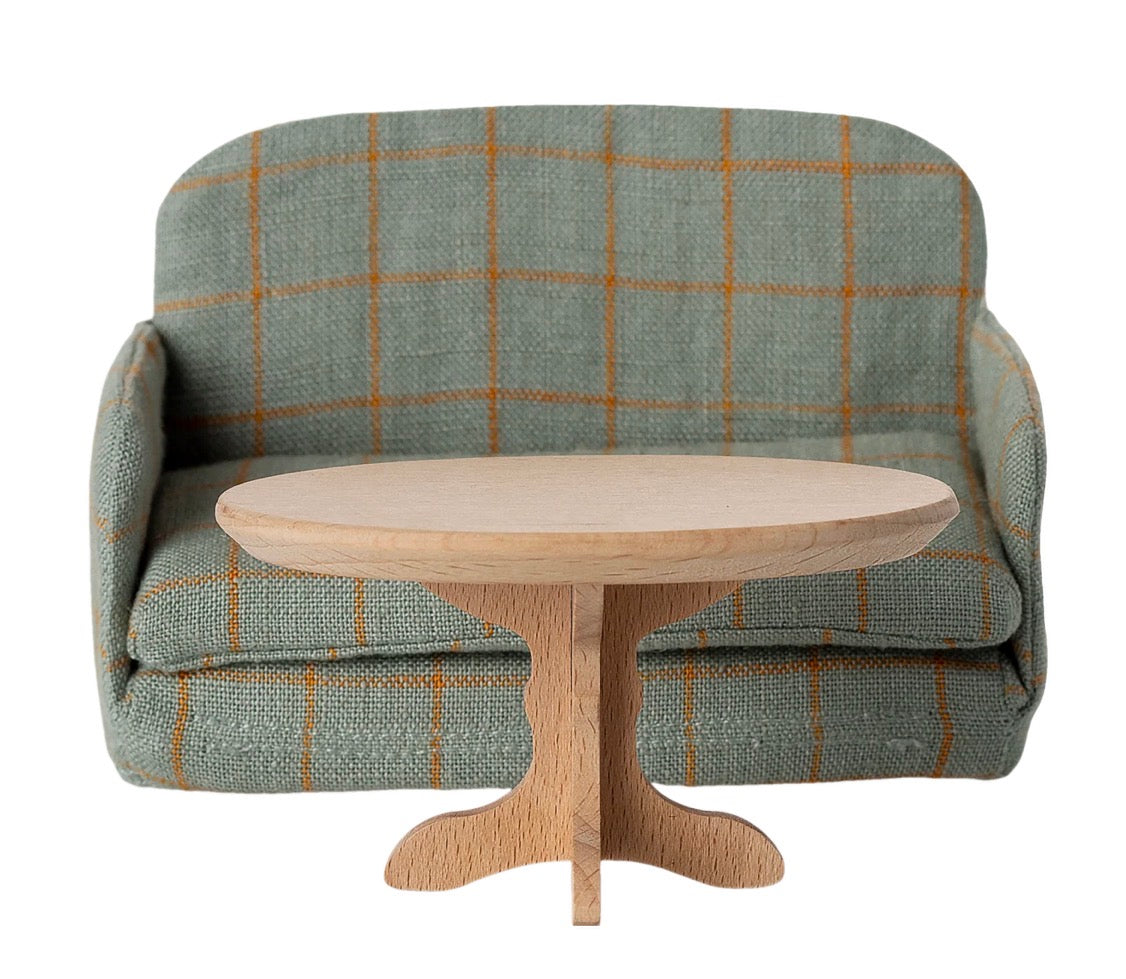 Maileg - Oval Coffee Table. Mouse - Nature