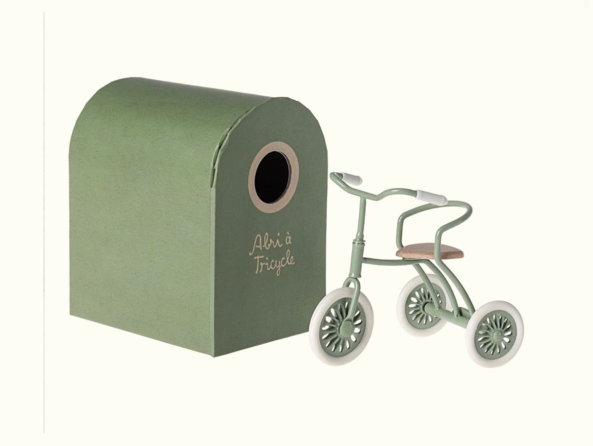 Maileg - Abri à Tricycle, Mouse - Green