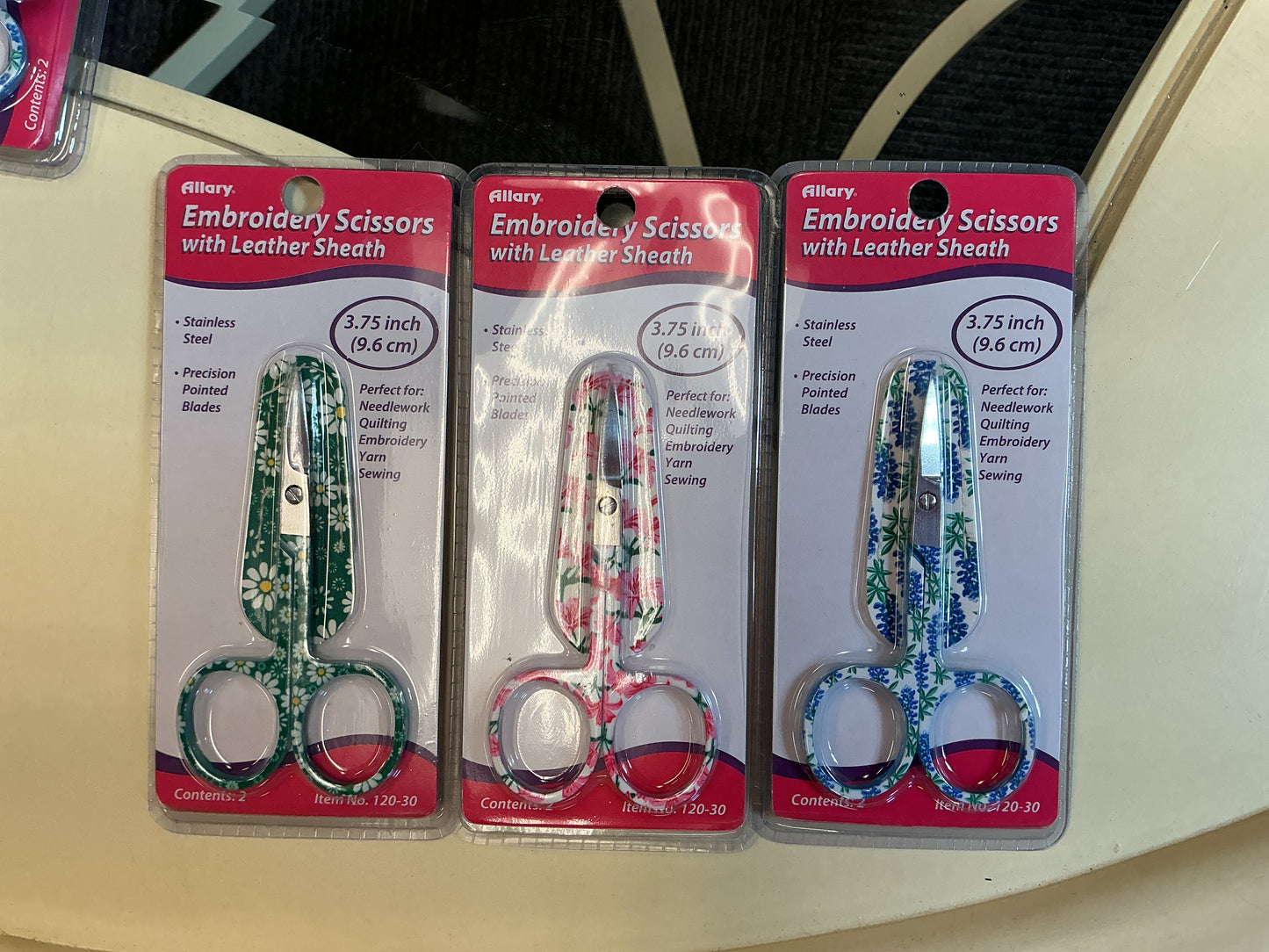 Allary Embroidery Scissors with Leather Sheath