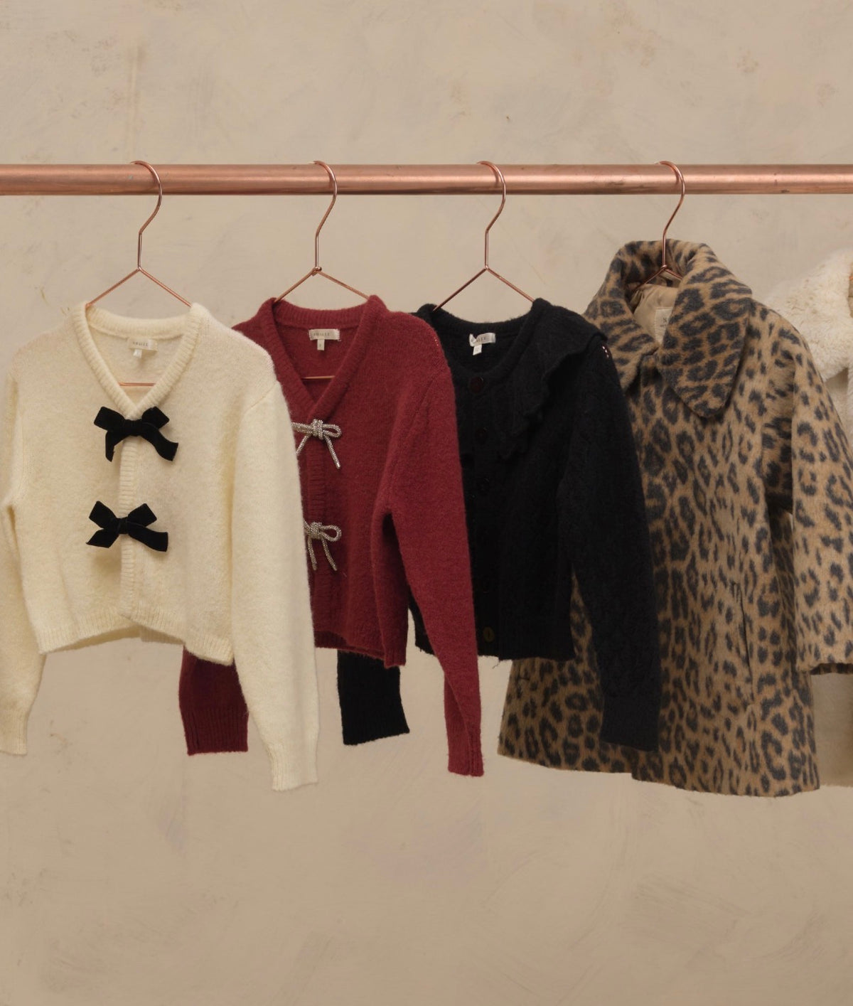 Noralee - Bow Cardigan Ruby