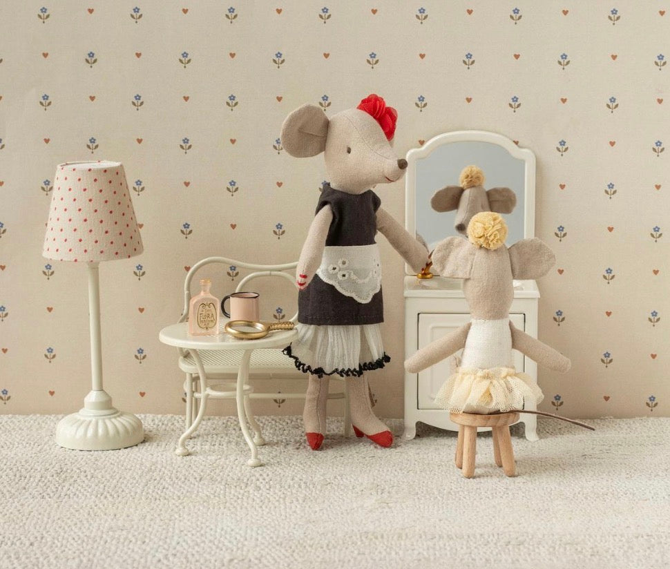 Maileg - Vintage Floor Lamp, Mouse - Sand