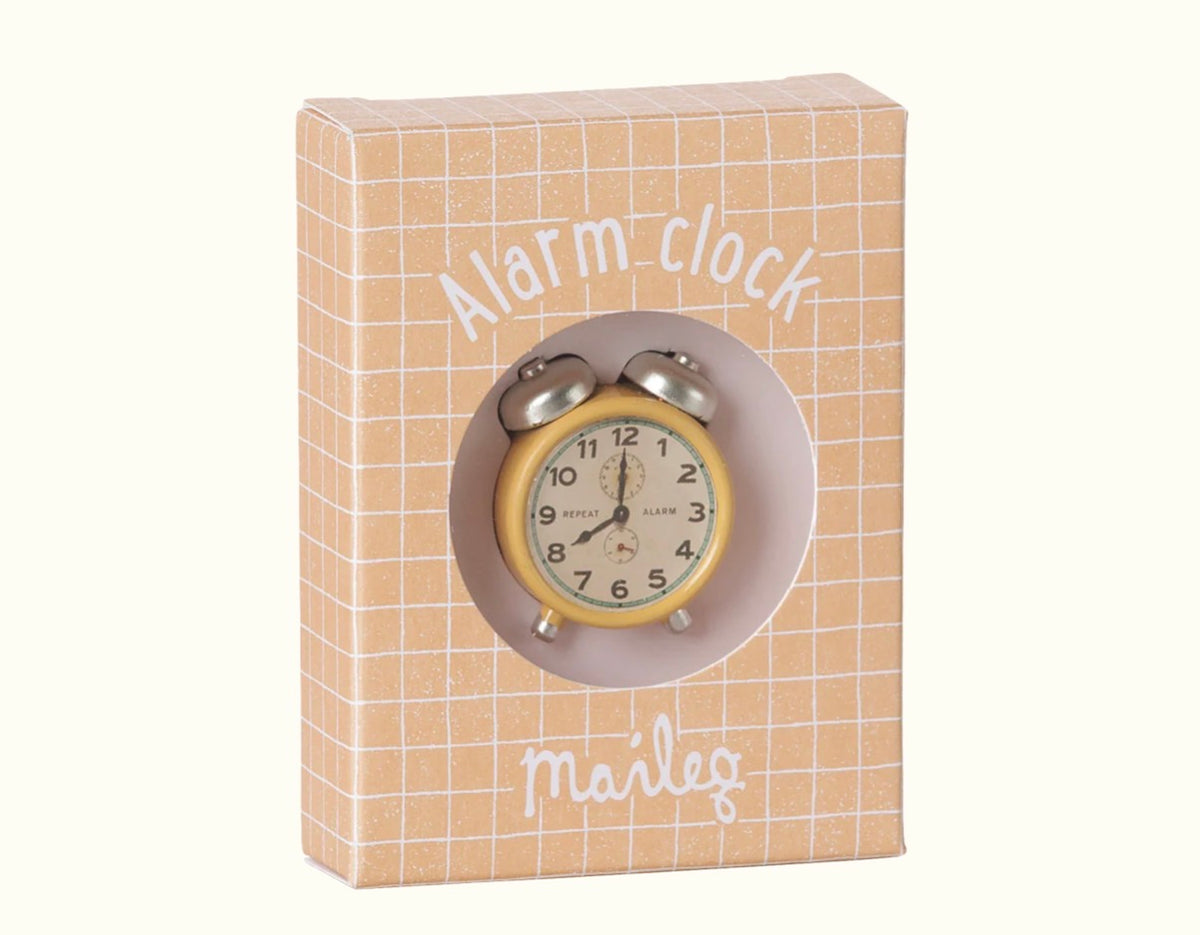 Maileg - Alarm Clock, Mouse - Yellow