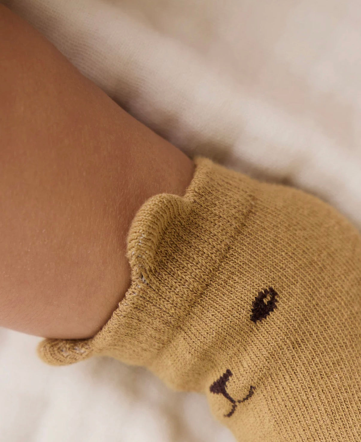 Jamie Kay - George Bear Ankle Sock - Buckwheat
