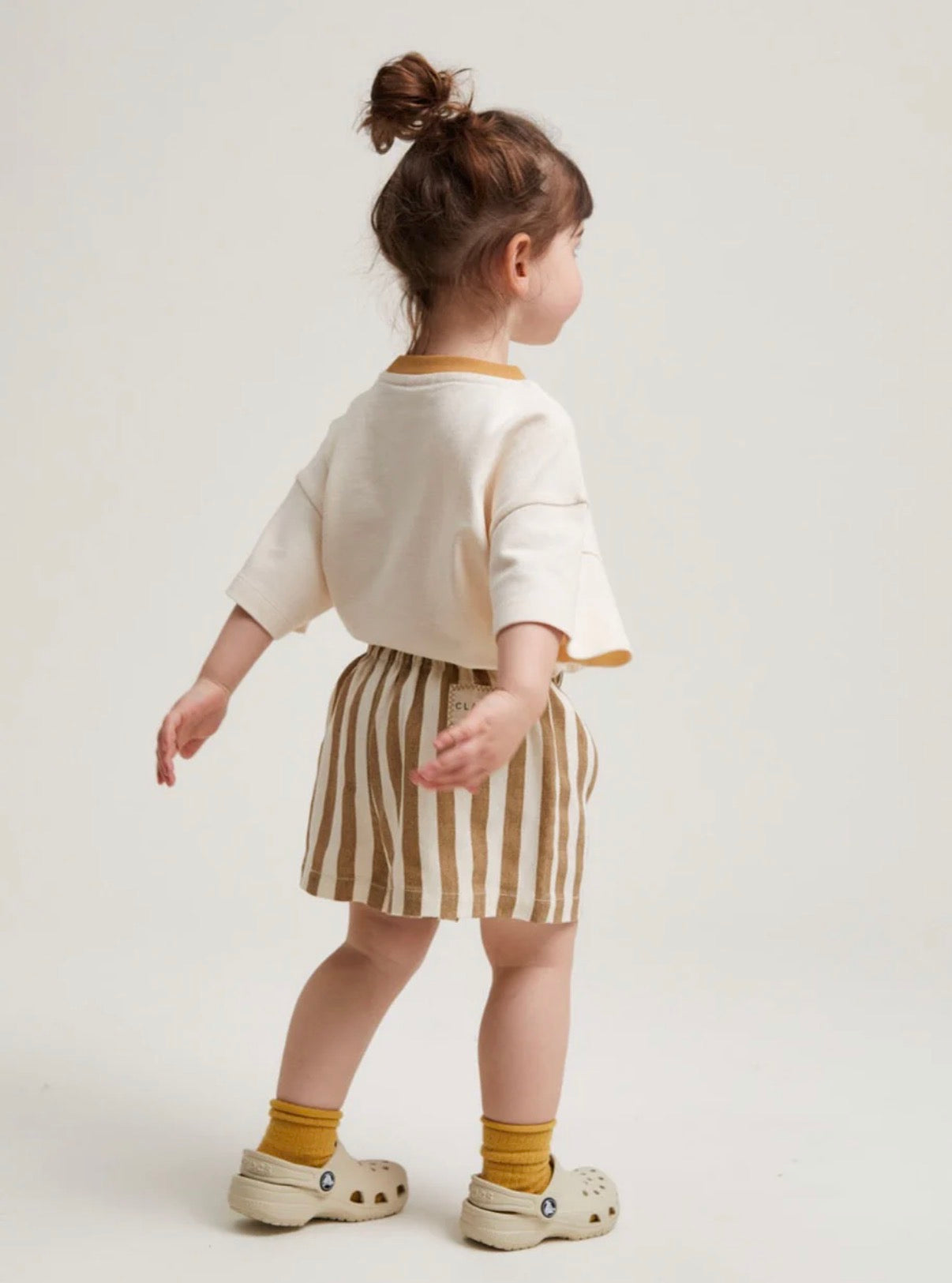 Claude & Co - Harper Hazelnut Stripe Short